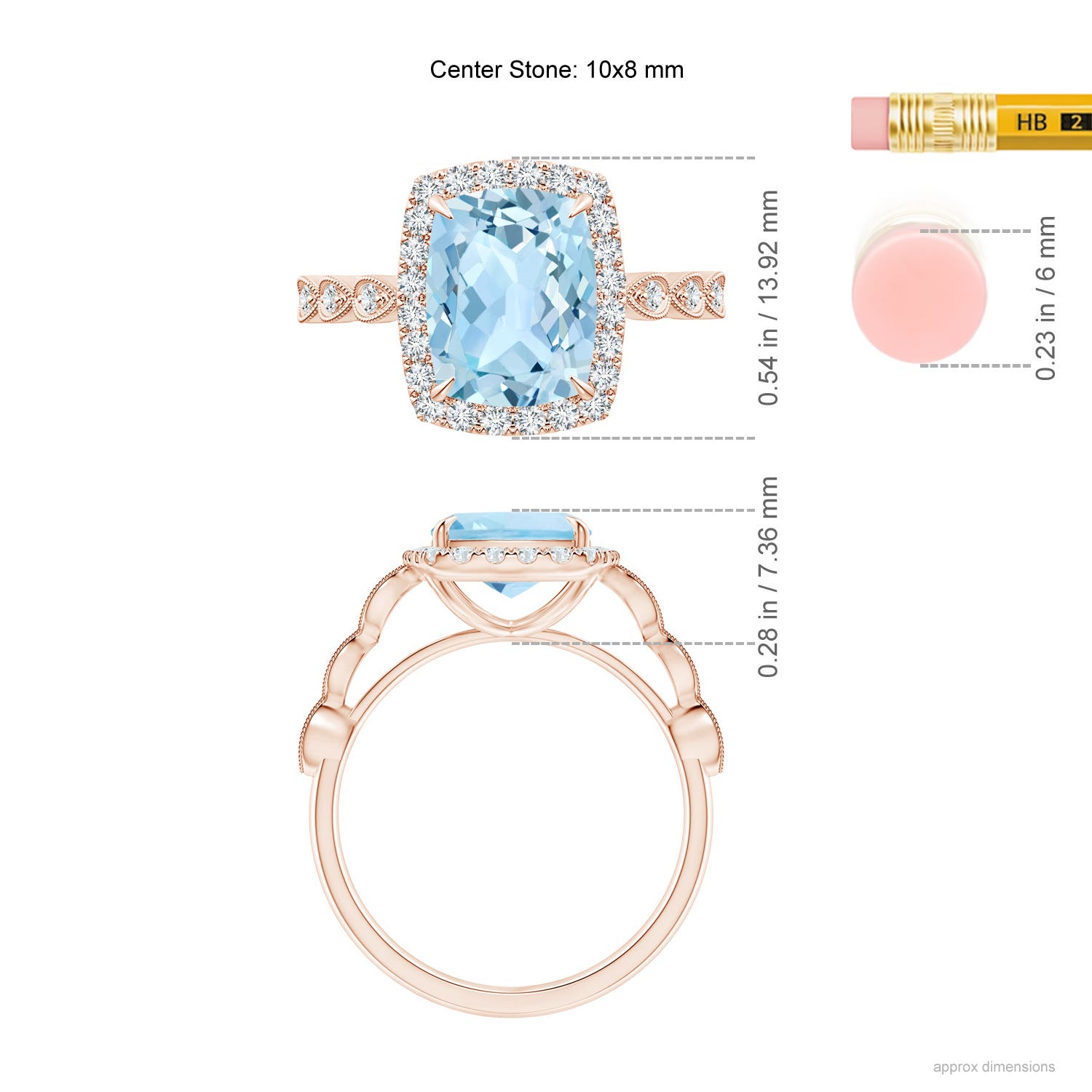 AAA - Aquamarine / 2.79 CT / 14 KT Rose Gold