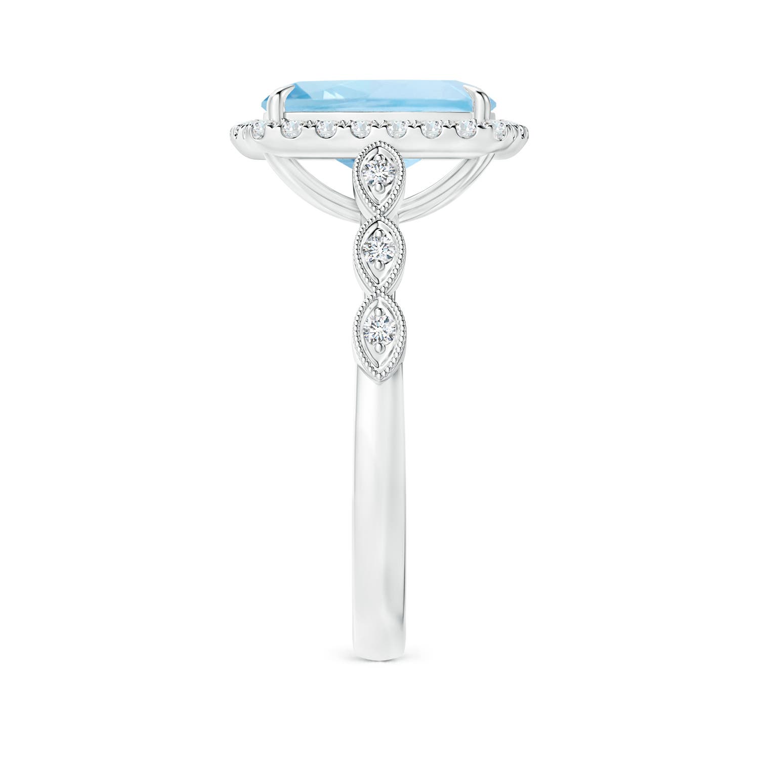 AAA - Aquamarine / 2.79 CT / 14 KT White Gold