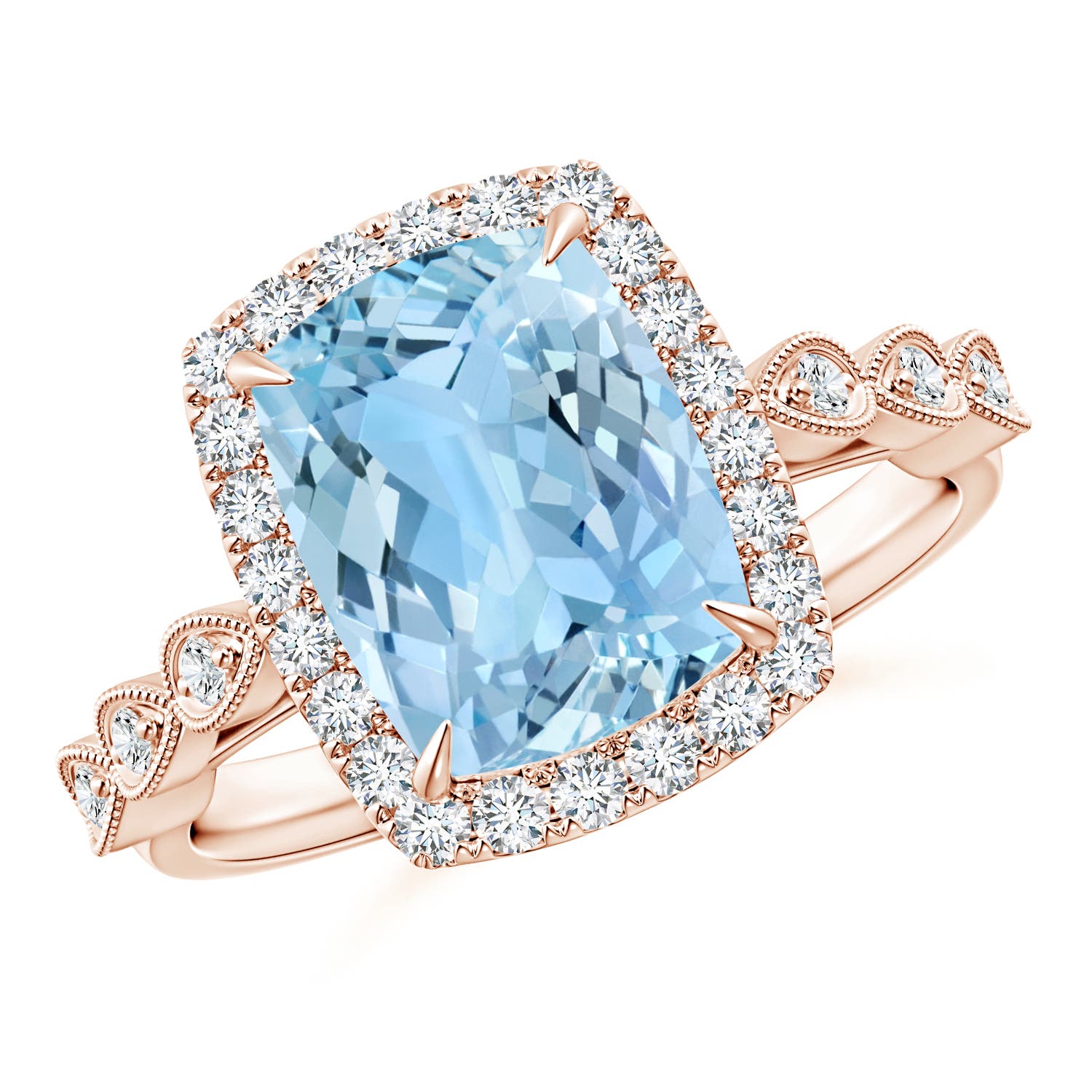 AAAA - Aquamarine / 2.79 CT / 14 KT Rose Gold