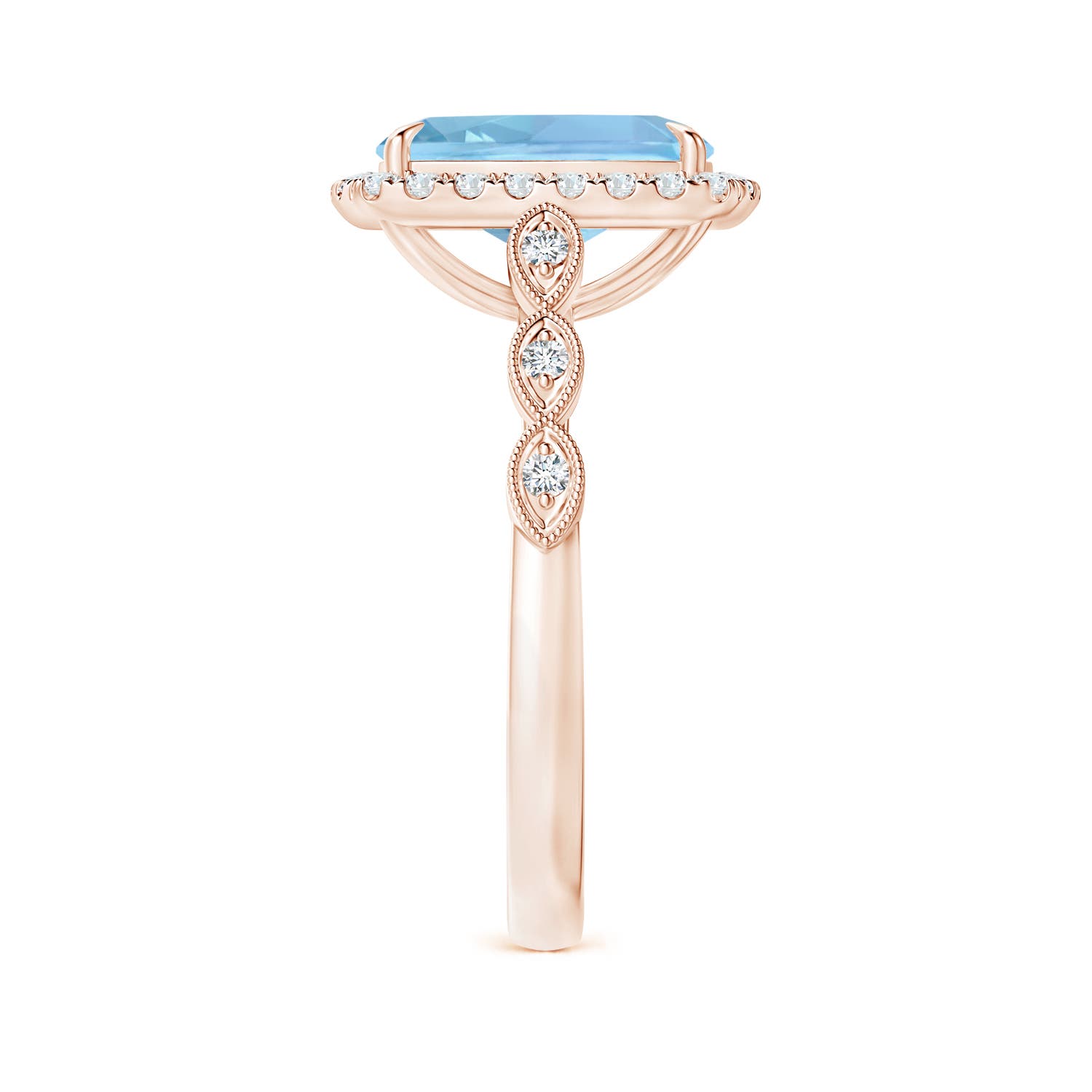 AAAA - Aquamarine / 2.79 CT / 14 KT Rose Gold