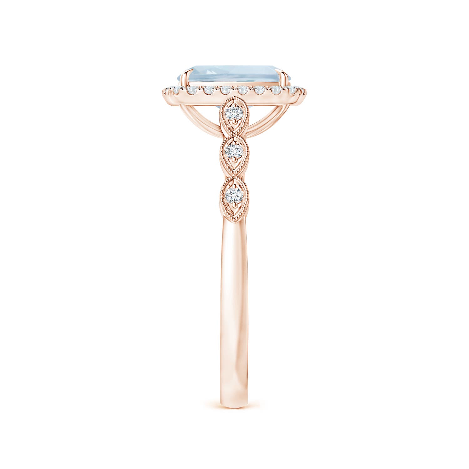 A - Aquamarine / 1.37 CT / 14 KT Rose Gold