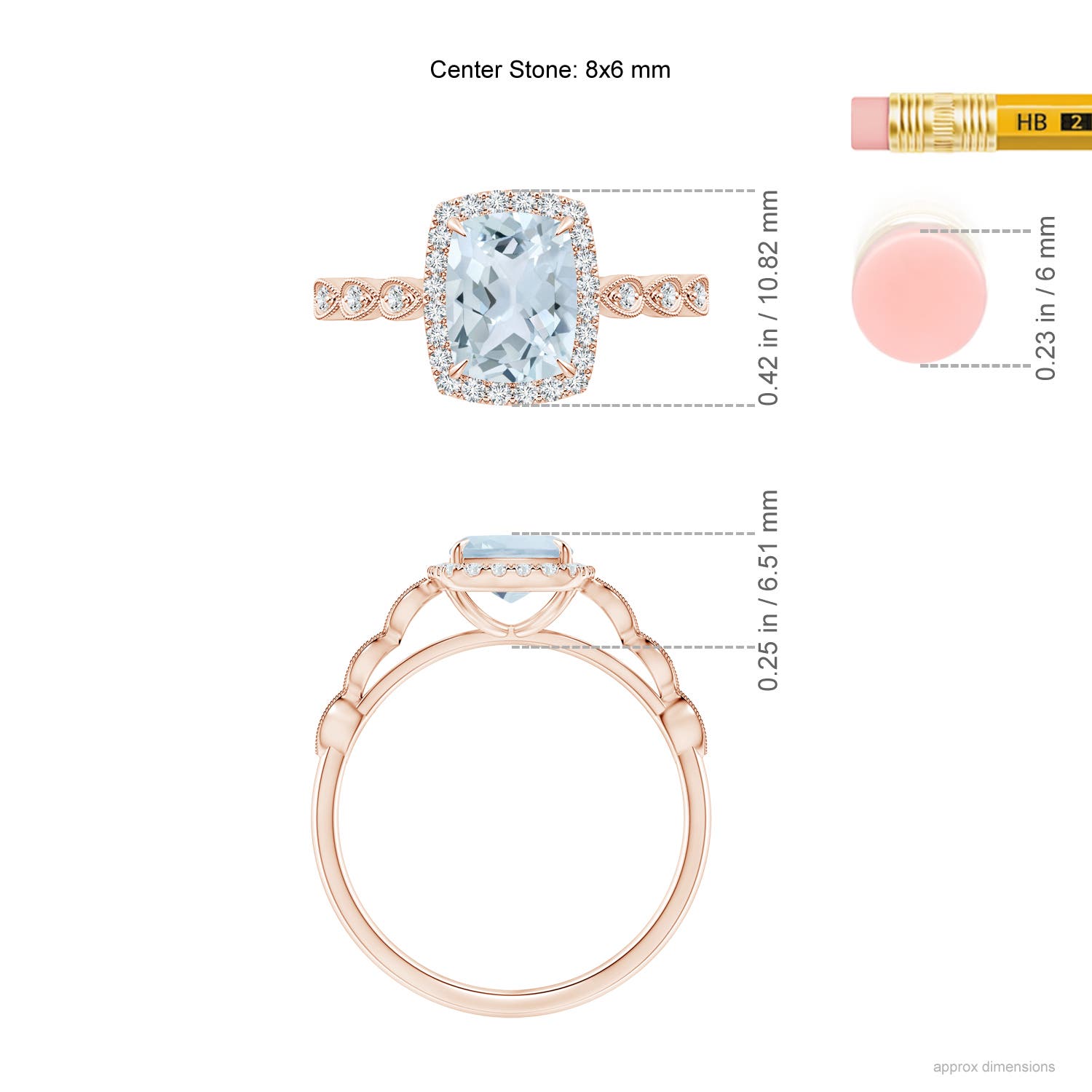 A - Aquamarine / 1.37 CT / 14 KT Rose Gold