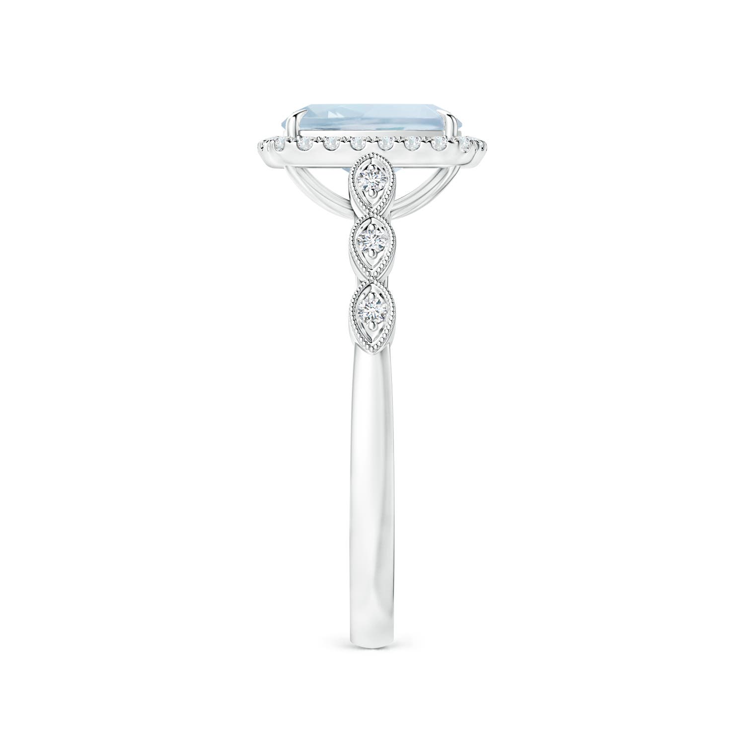 A - Aquamarine / 1.37 CT / 14 KT White Gold