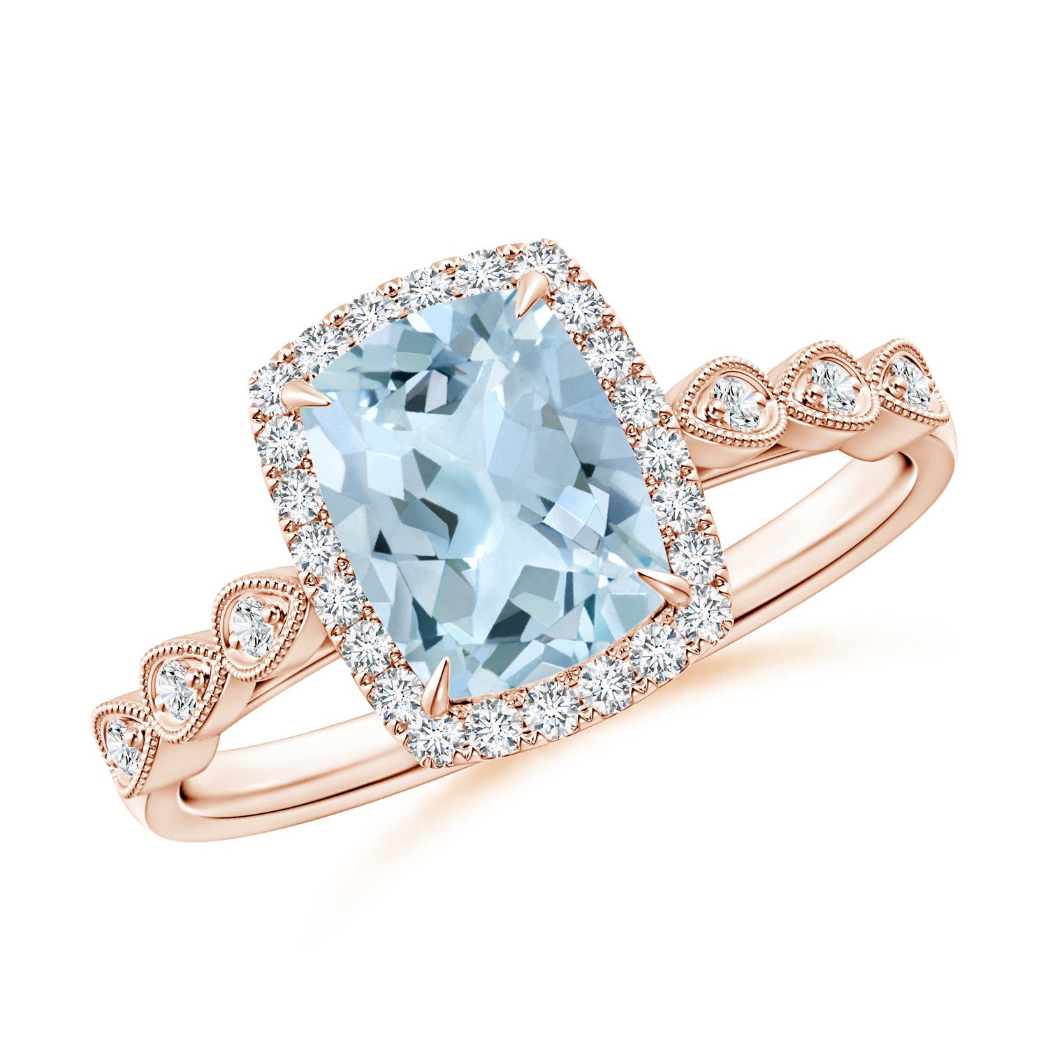 AA - Aquamarine / 1.37 CT / 14 KT Rose Gold