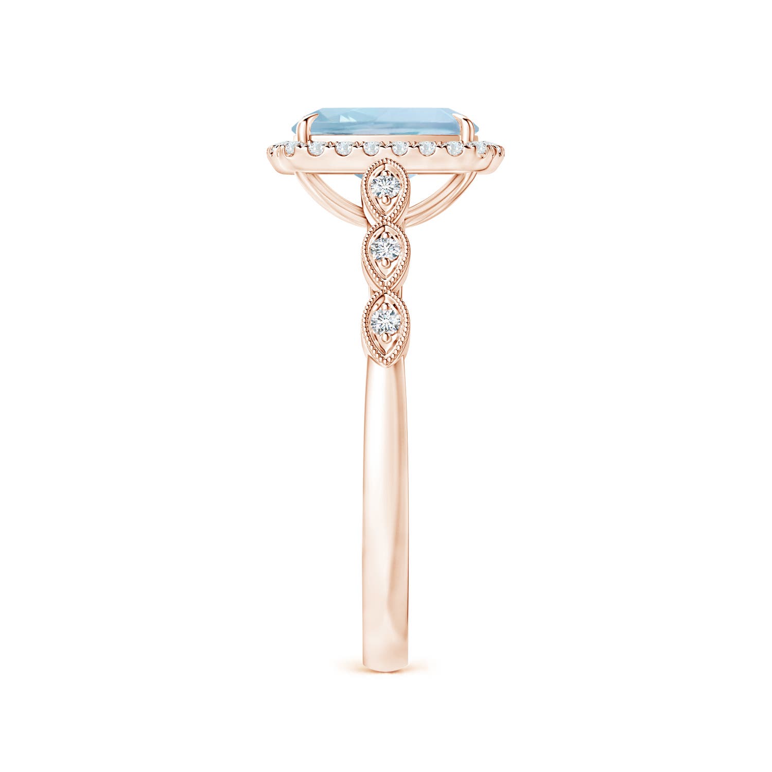 AA - Aquamarine / 1.37 CT / 14 KT Rose Gold