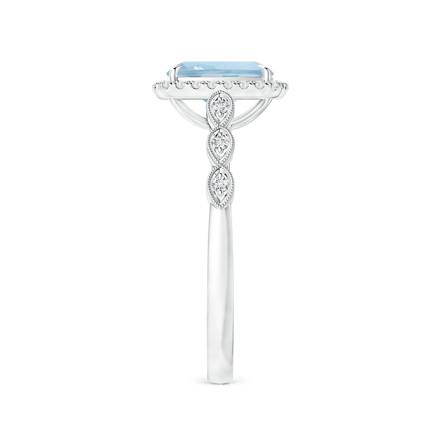 AA - Aquamarine / 1.37 CT / 14 KT White Gold