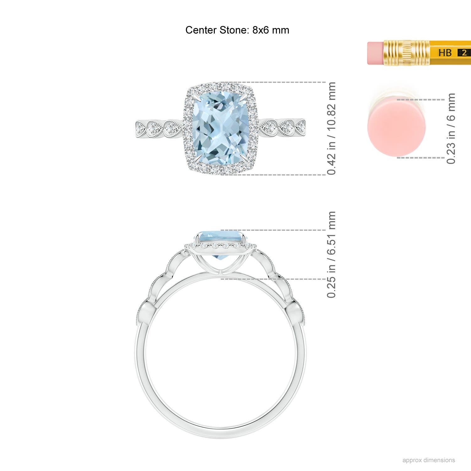 AA - Aquamarine / 1.37 CT / 14 KT White Gold