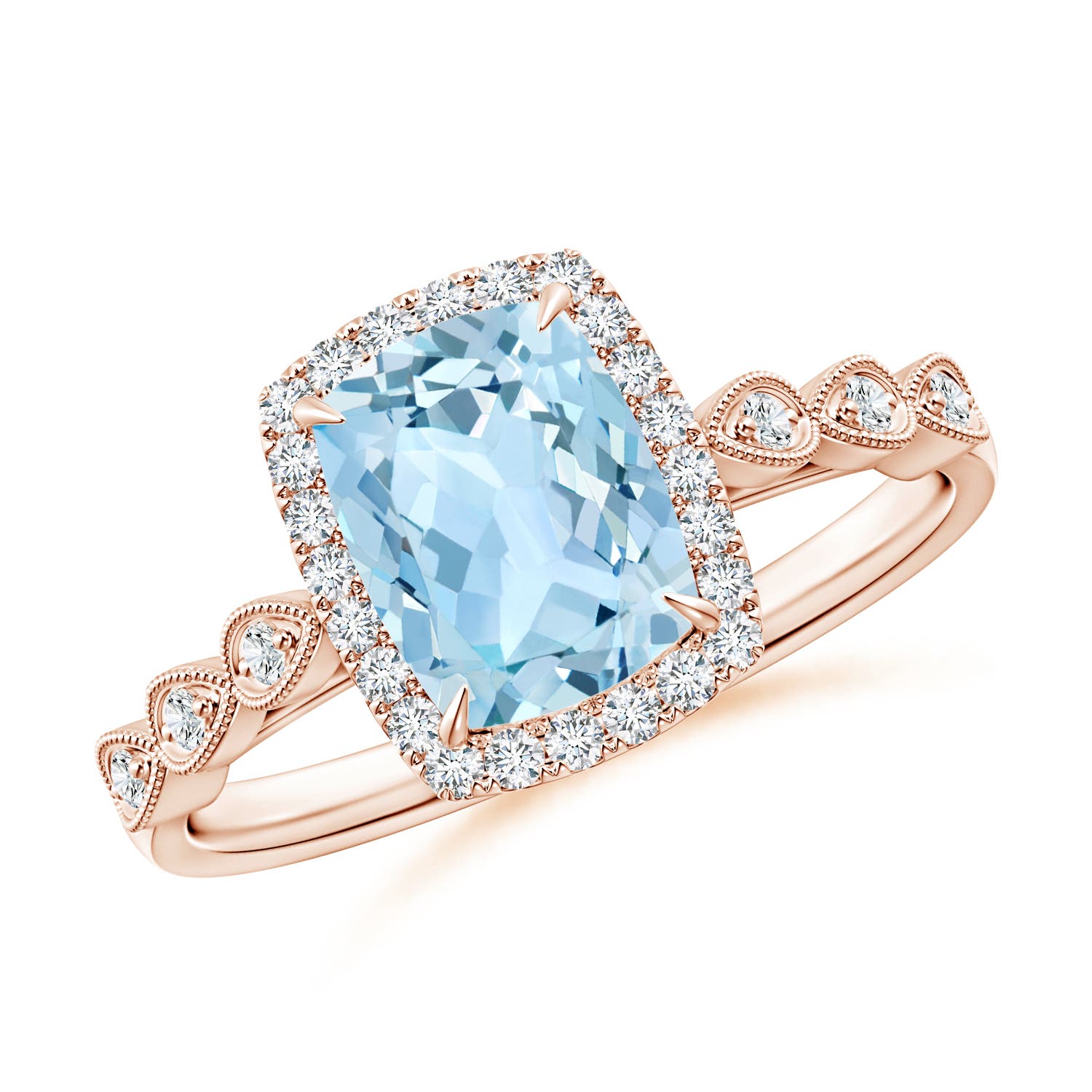 AAA - Aquamarine / 1.37 CT / 14 KT Rose Gold