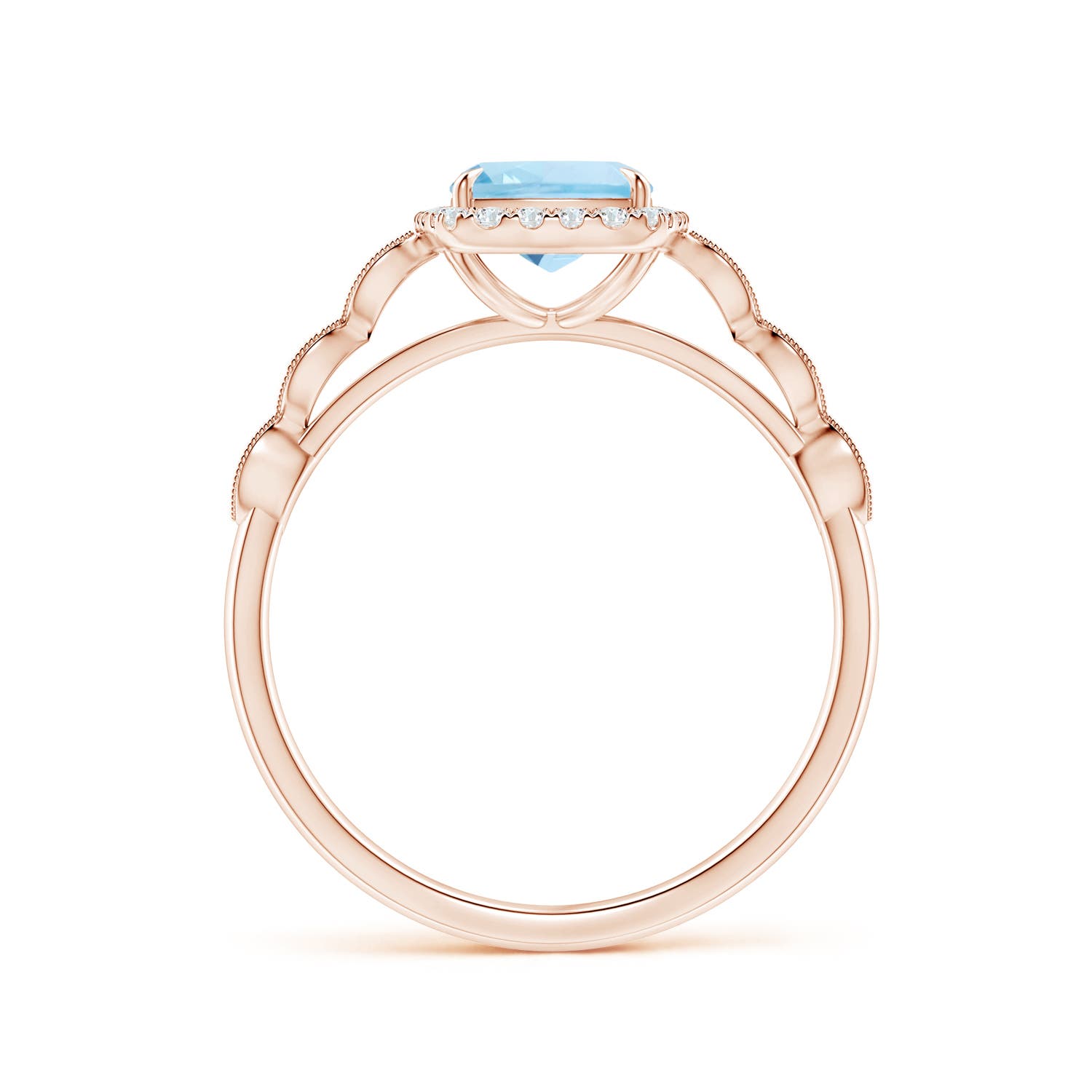 AAA - Aquamarine / 1.37 CT / 14 KT Rose Gold