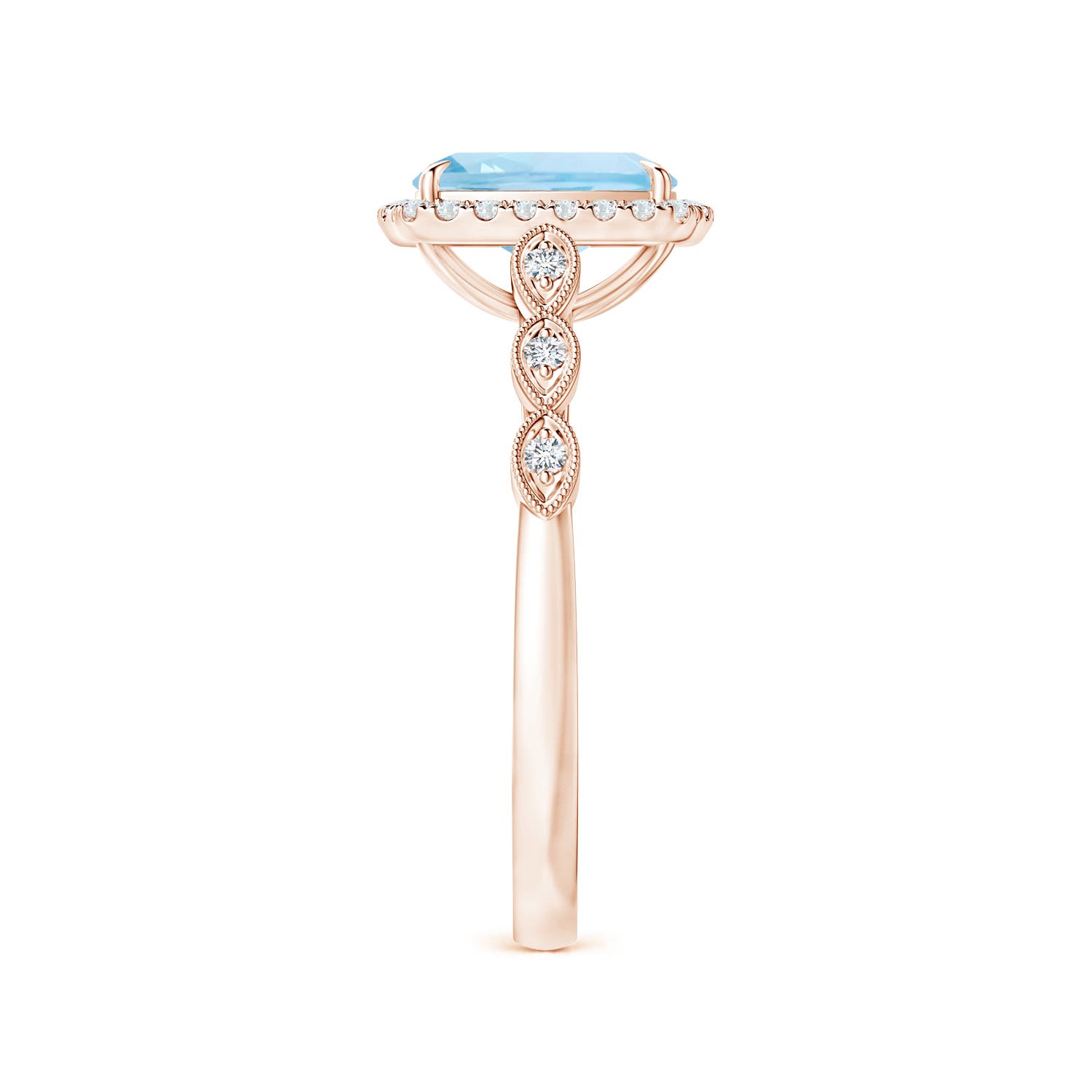 AAA - Aquamarine / 1.37 CT / 14 KT Rose Gold