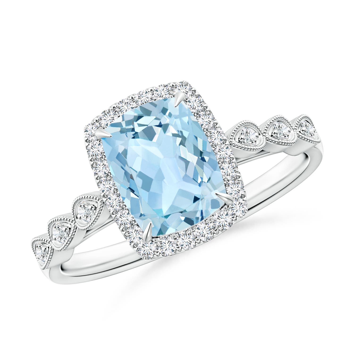 AAA - Aquamarine / 1.37 CT / 14 KT White Gold