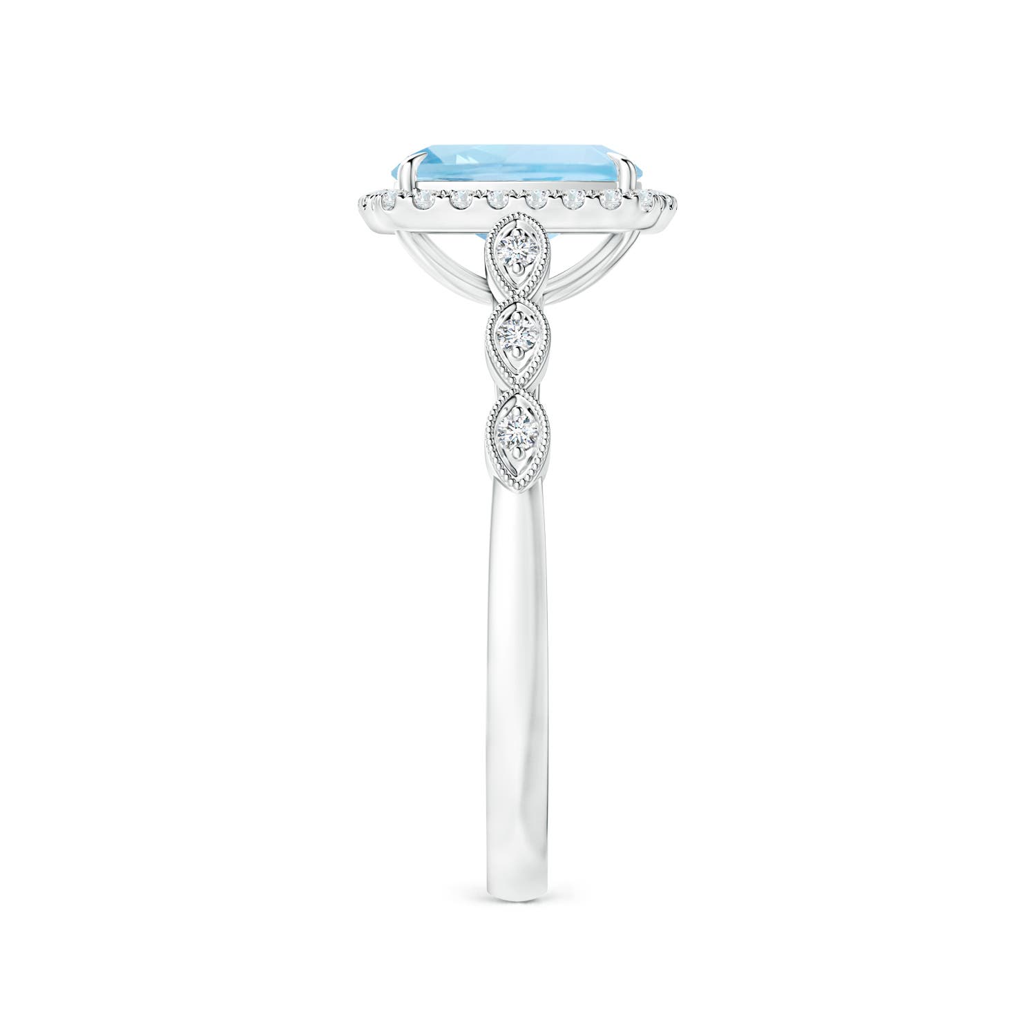 AAA - Aquamarine / 1.37 CT / 14 KT White Gold