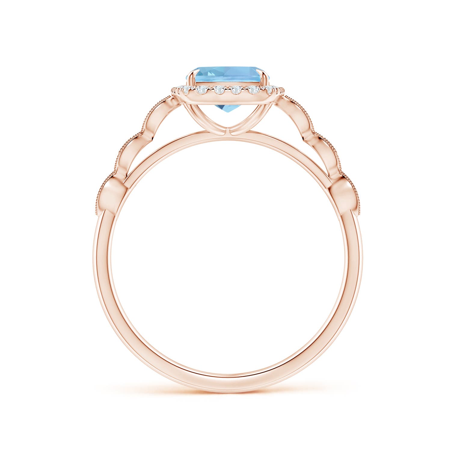 AAAA - Aquamarine / 1.37 CT / 14 KT Rose Gold