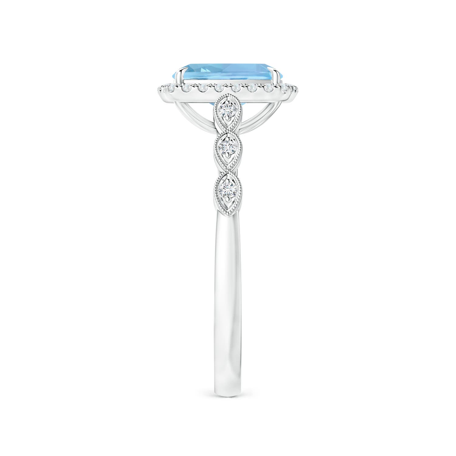 AAAA - Aquamarine / 1.37 CT / 14 KT White Gold