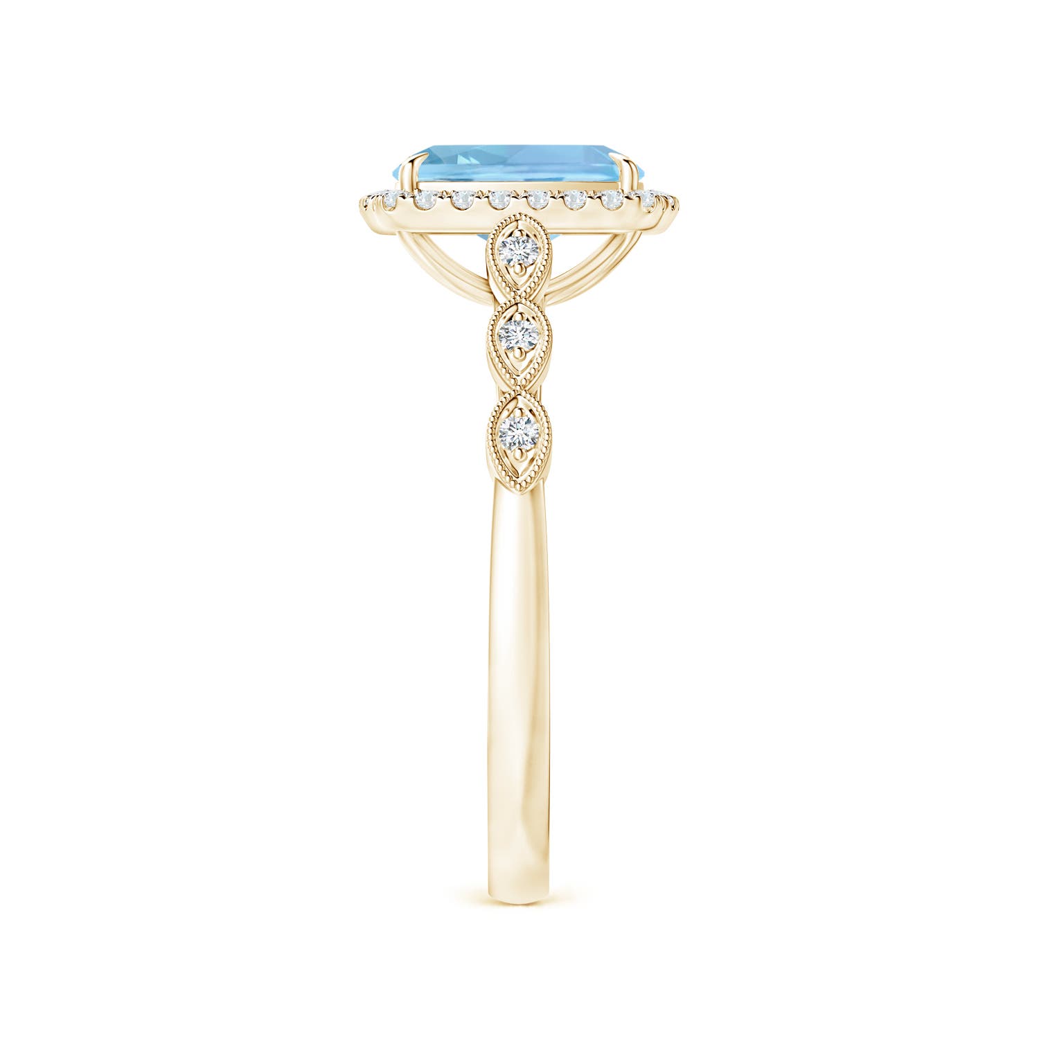 AAAA - Aquamarine / 1.37 CT / 14 KT Yellow Gold