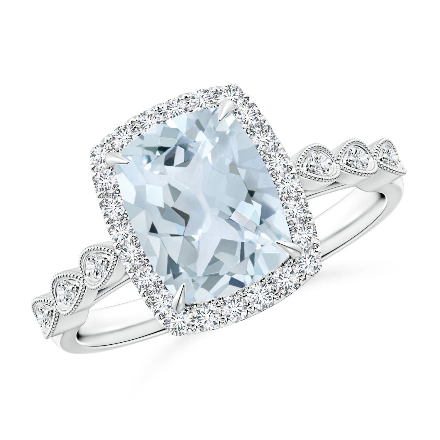 A - Aquamarine / 2.1 CT / 14 KT White Gold