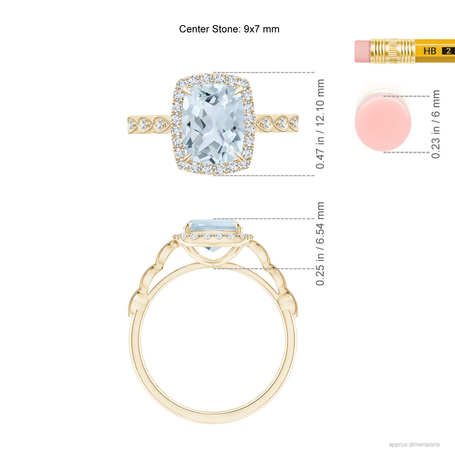 A - Aquamarine / 2.1 CT / 14 KT Yellow Gold