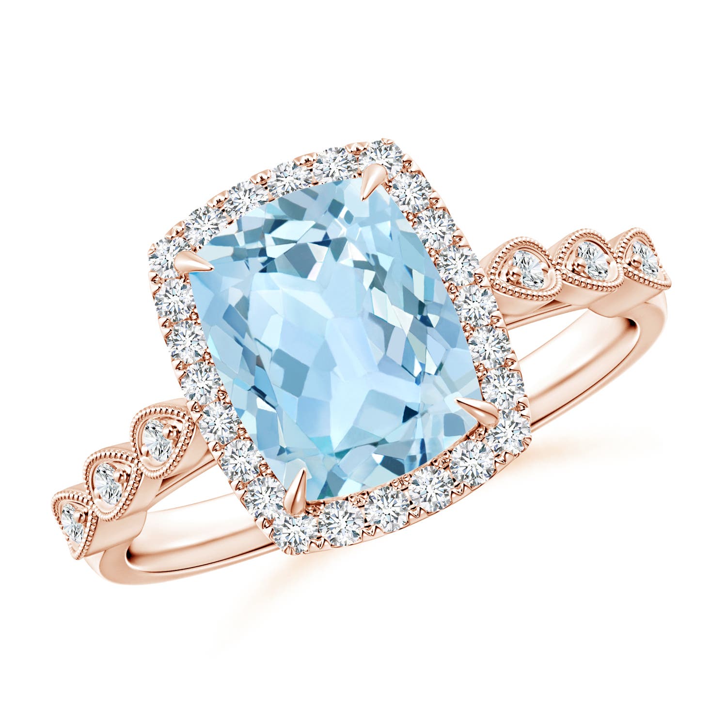 AAA - Aquamarine / 2.1 CT / 14 KT Rose Gold