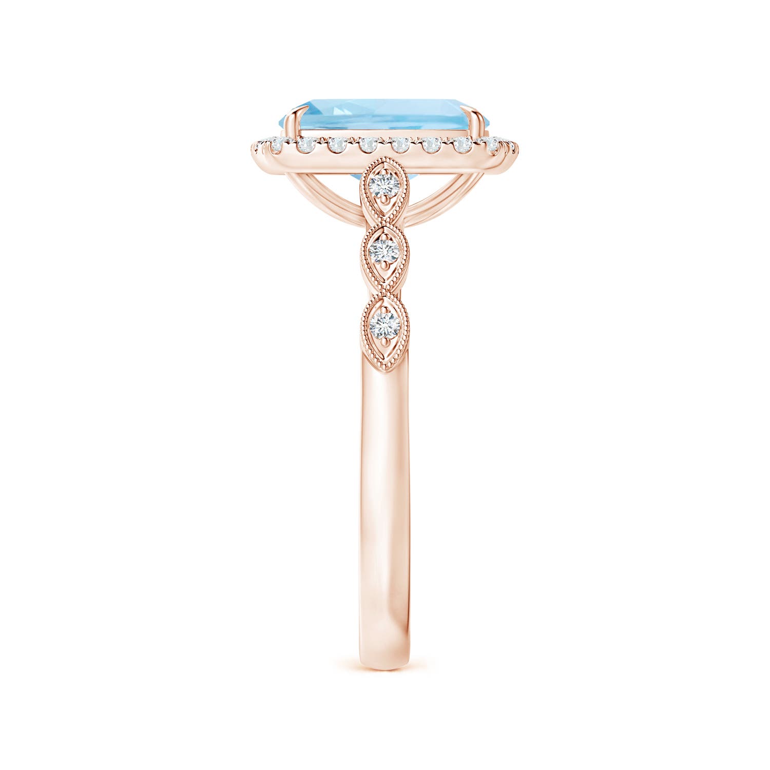 AAA - Aquamarine / 2.1 CT / 14 KT Rose Gold