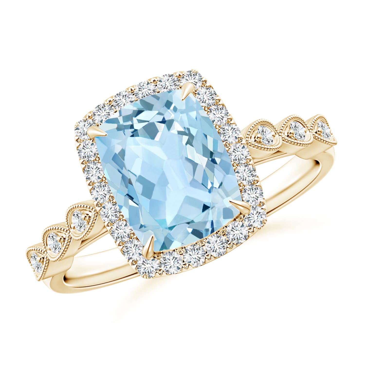 AAA - Aquamarine / 2.1 CT / 14 KT Yellow Gold