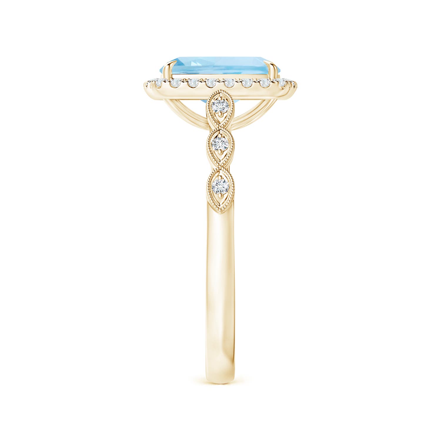 AAA - Aquamarine / 2.1 CT / 14 KT Yellow Gold