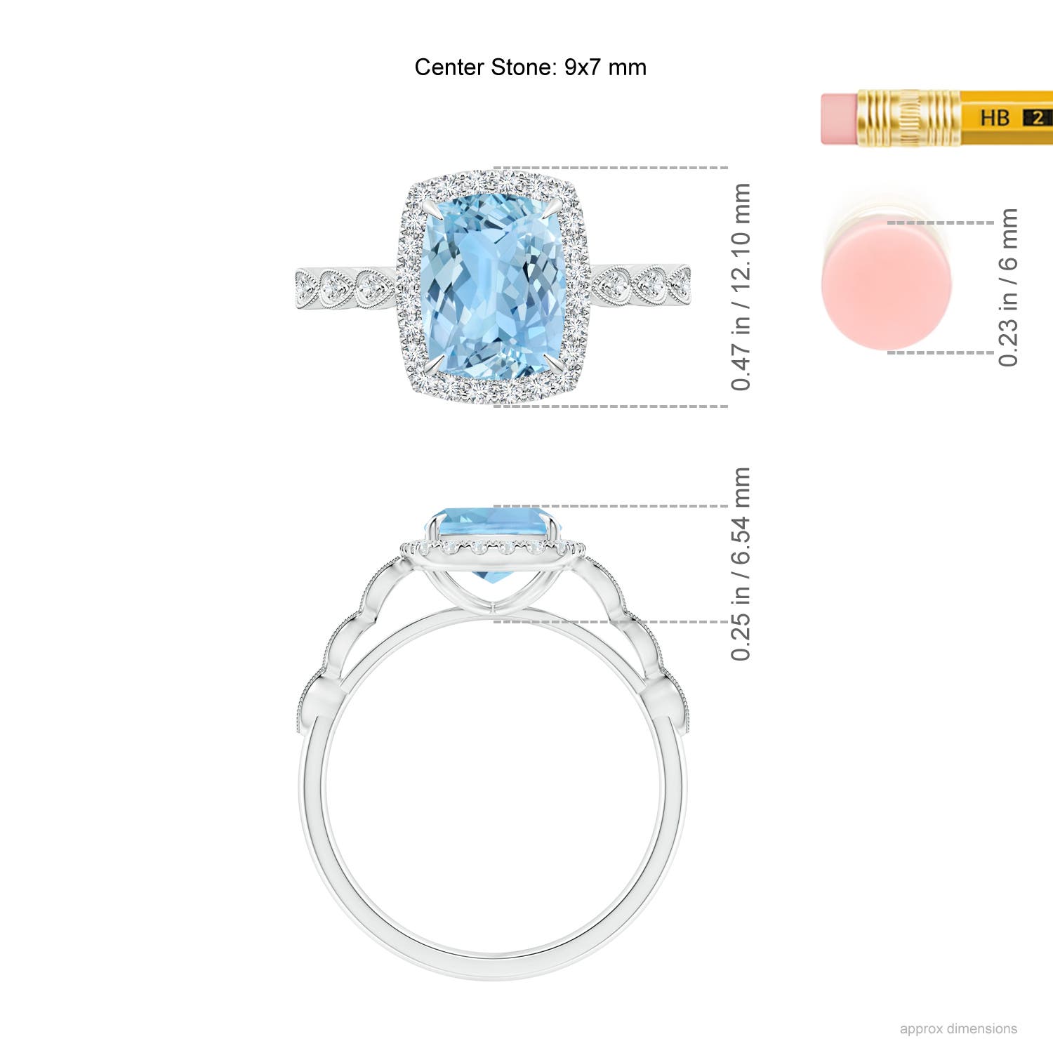 AAAA - Aquamarine / 2.1 CT / 14 KT White Gold