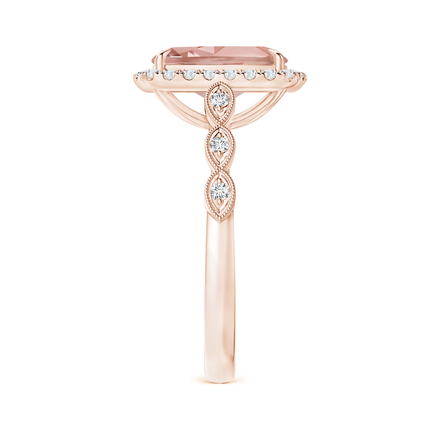 AAAA - Morganite / 3.04 CT / 14 KT Rose Gold