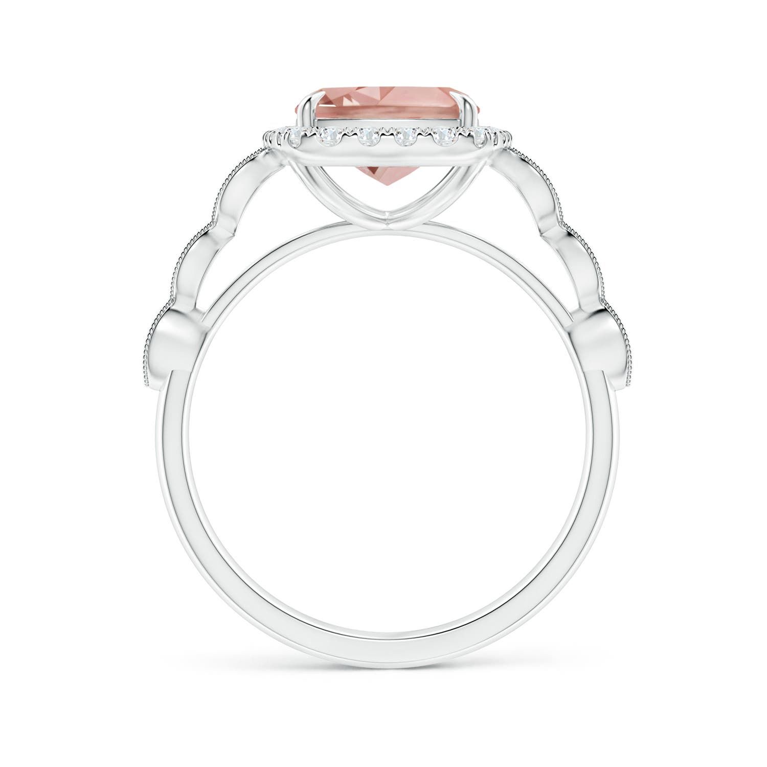 AAAA - Morganite / 3.04 CT / 14 KT White Gold