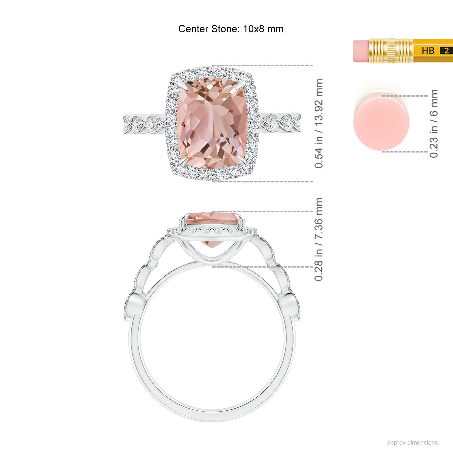 AAAA - Morganite / 3.04 CT / 14 KT White Gold