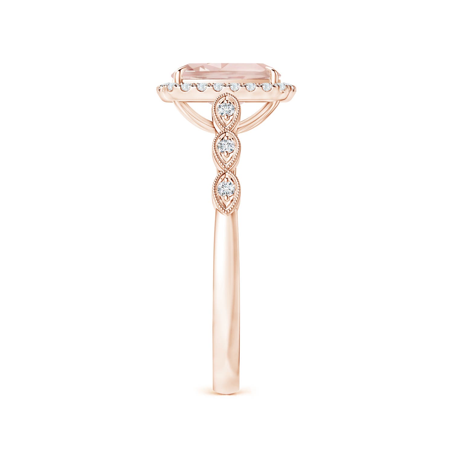 A - Morganite / 1.37 CT / 14 KT Rose Gold