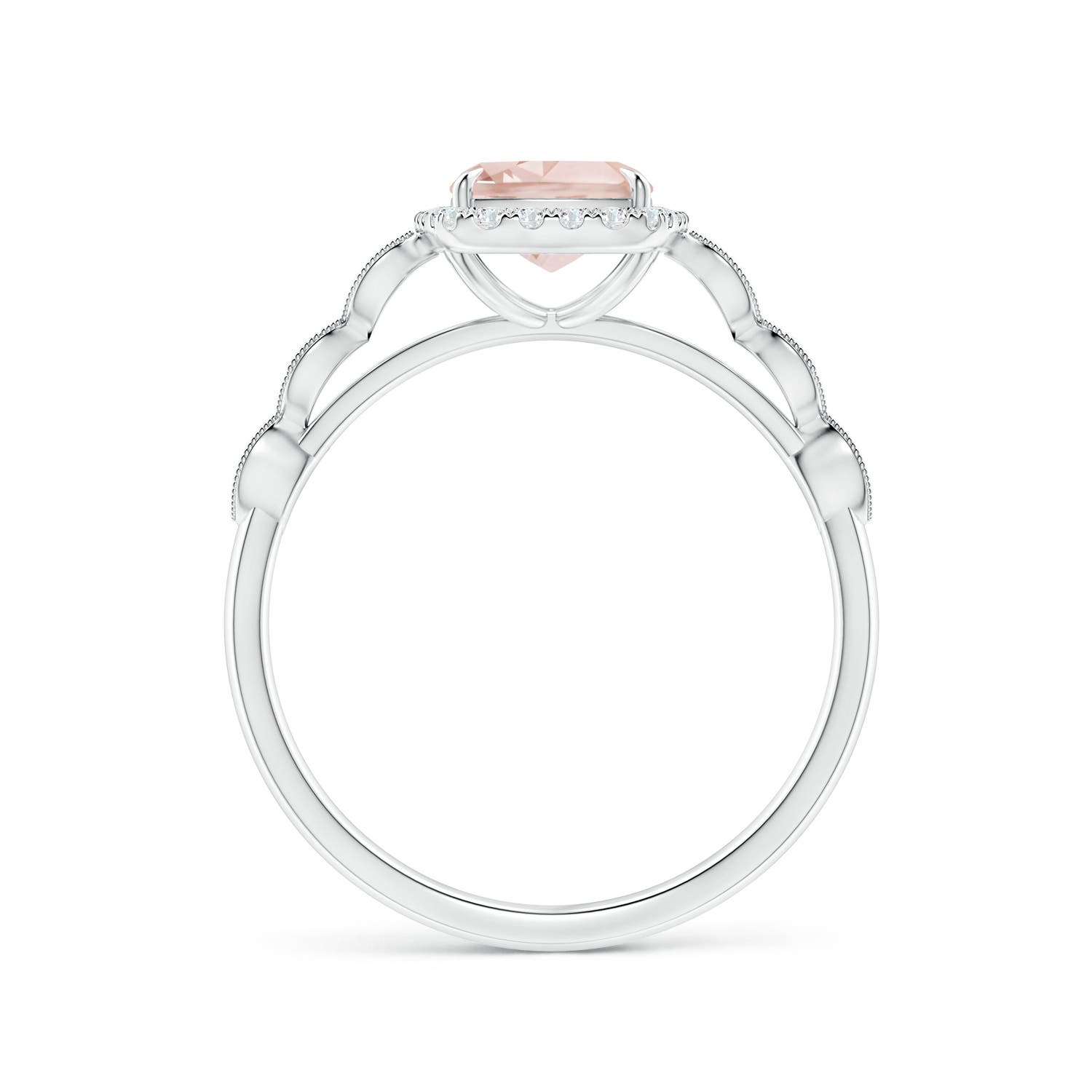 A - Morganite / 1.37 CT / 14 KT White Gold