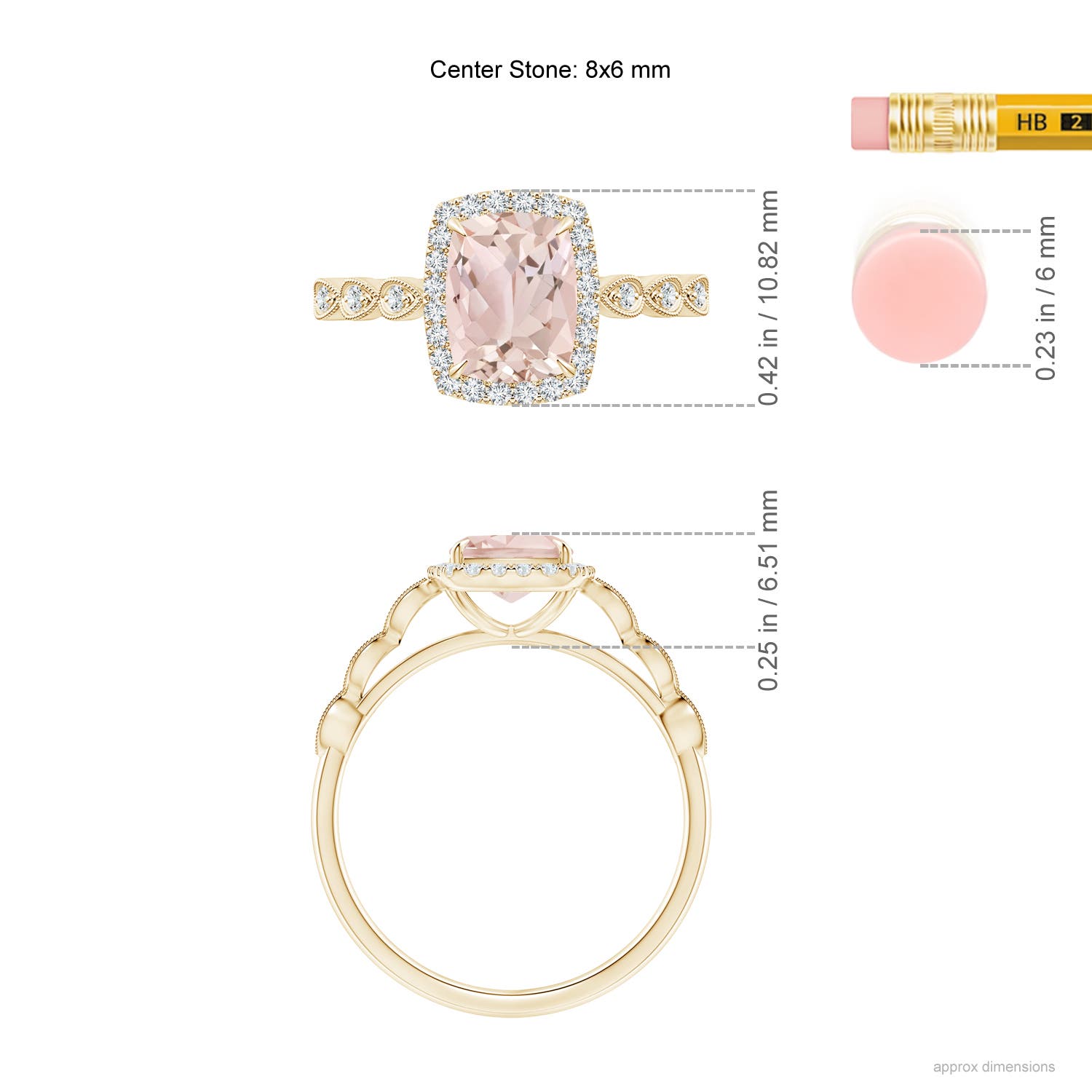 A - Morganite / 1.37 CT / 14 KT Yellow Gold