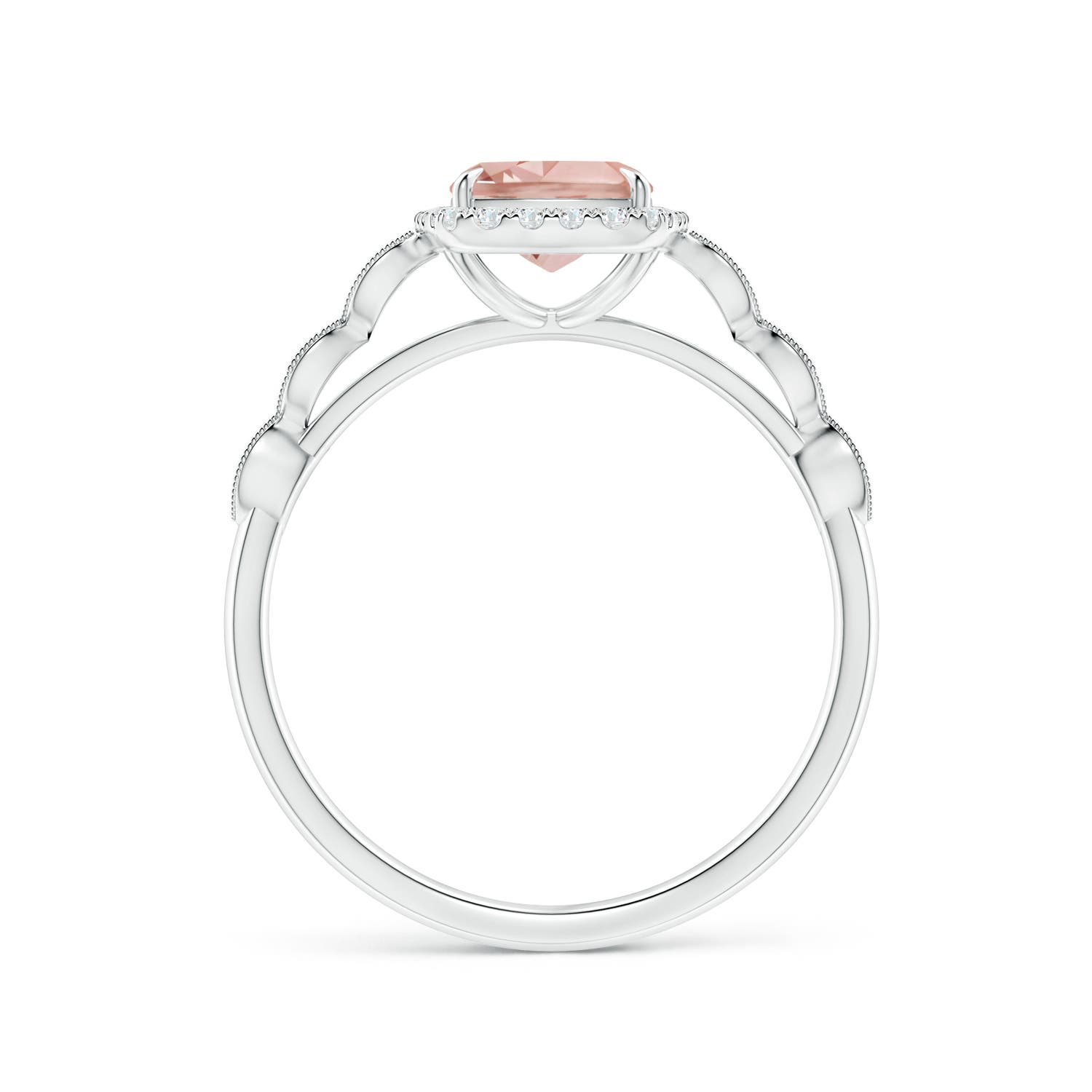 AAA - Morganite / 1.37 CT / 14 KT White Gold