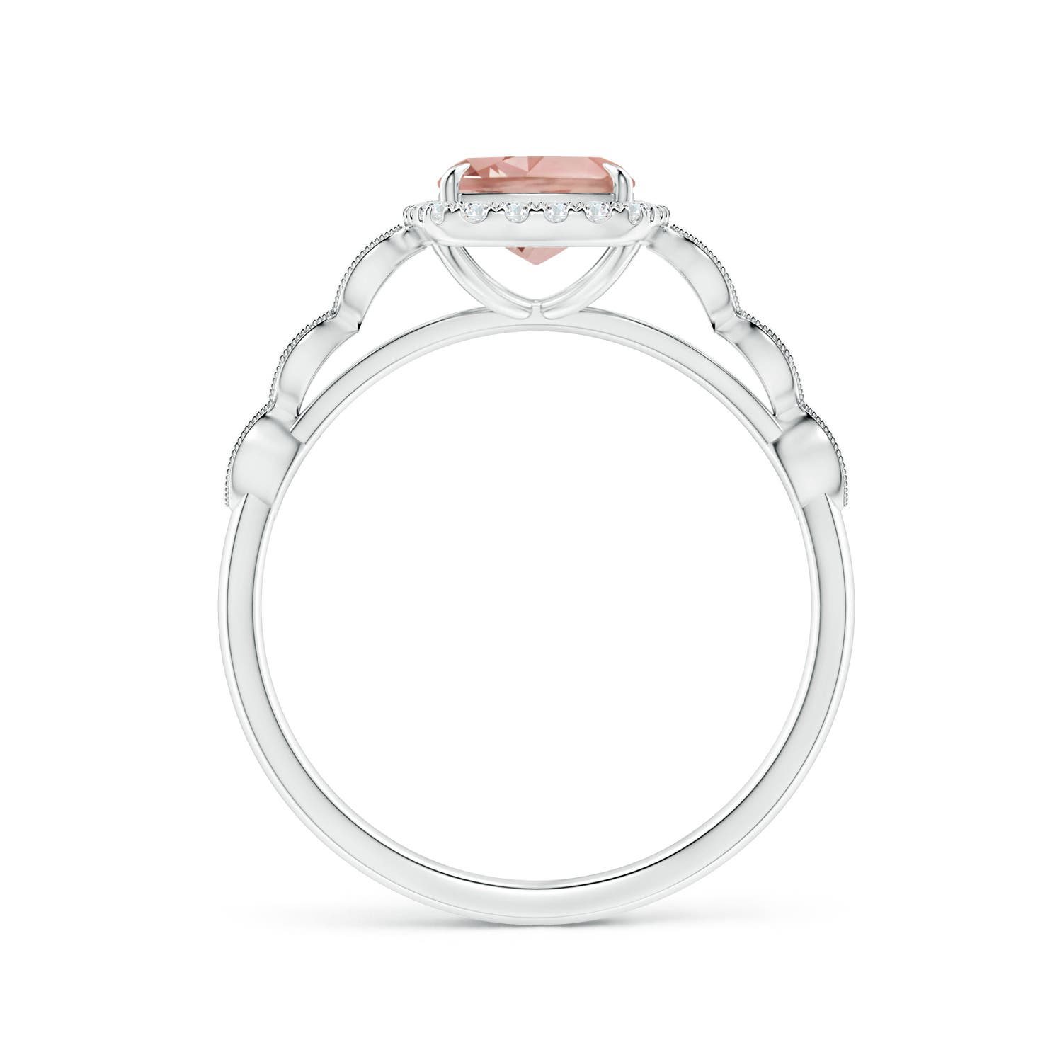 AAAA - Morganite / 1.37 CT / 14 KT White Gold