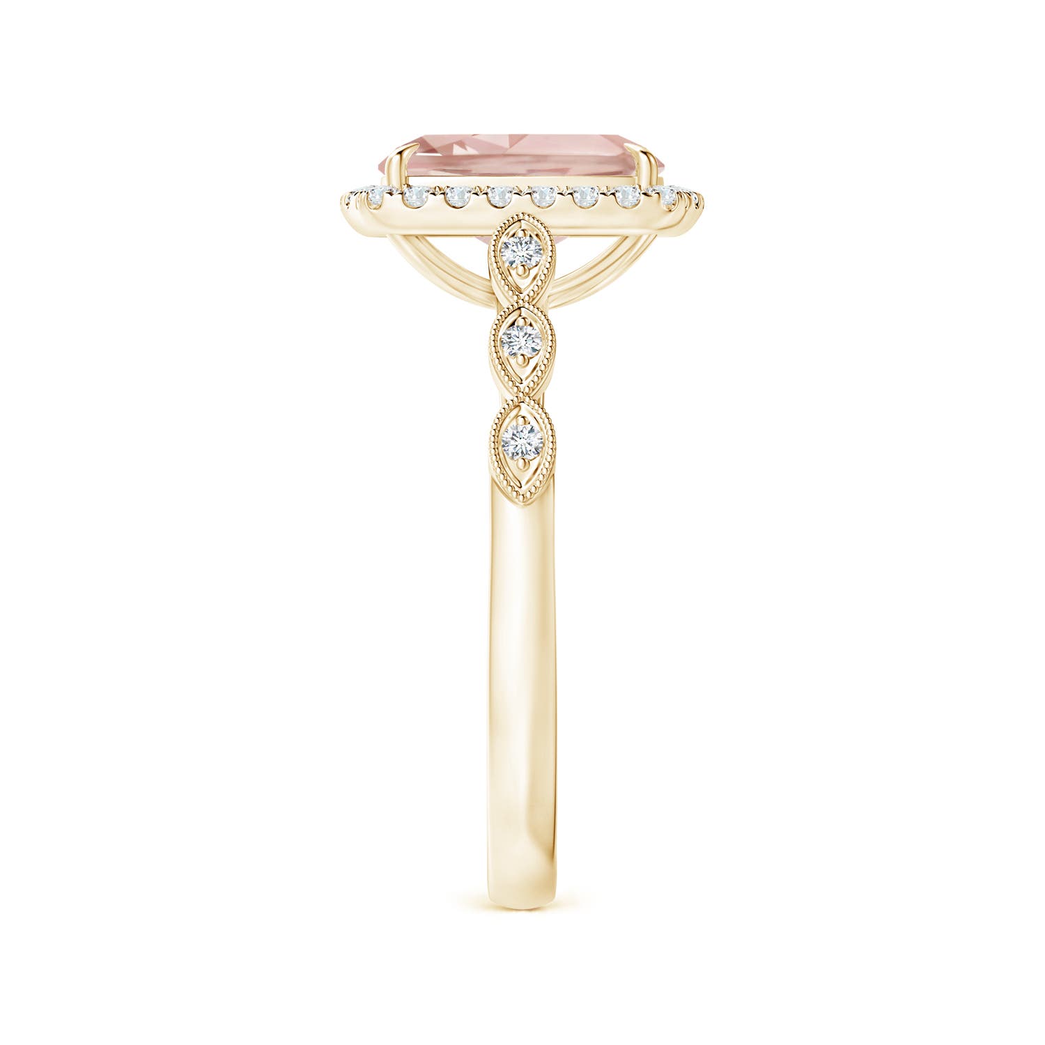 AA - Morganite / 2.05 CT / 14 KT Yellow Gold