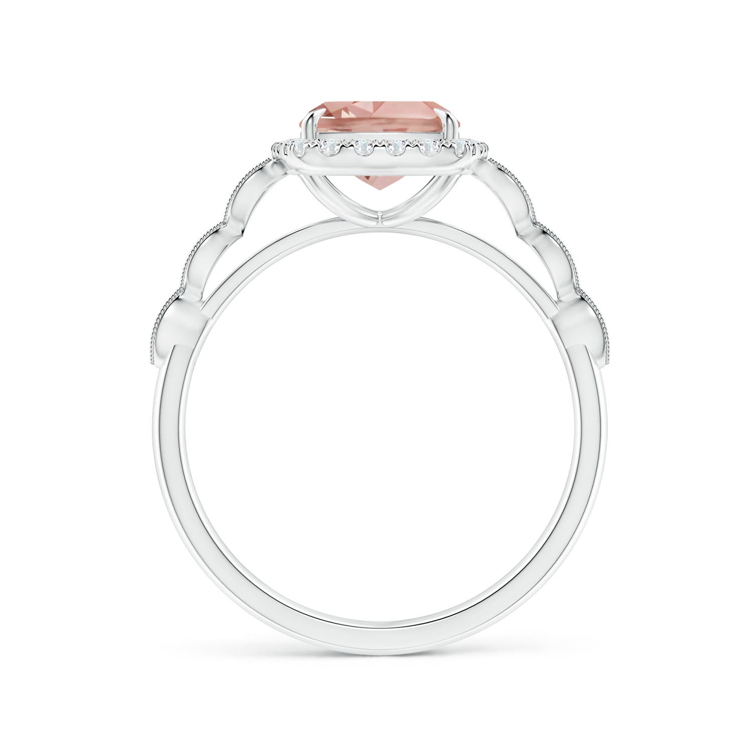 AAAA - Morganite / 2.05 CT / 14 KT White Gold