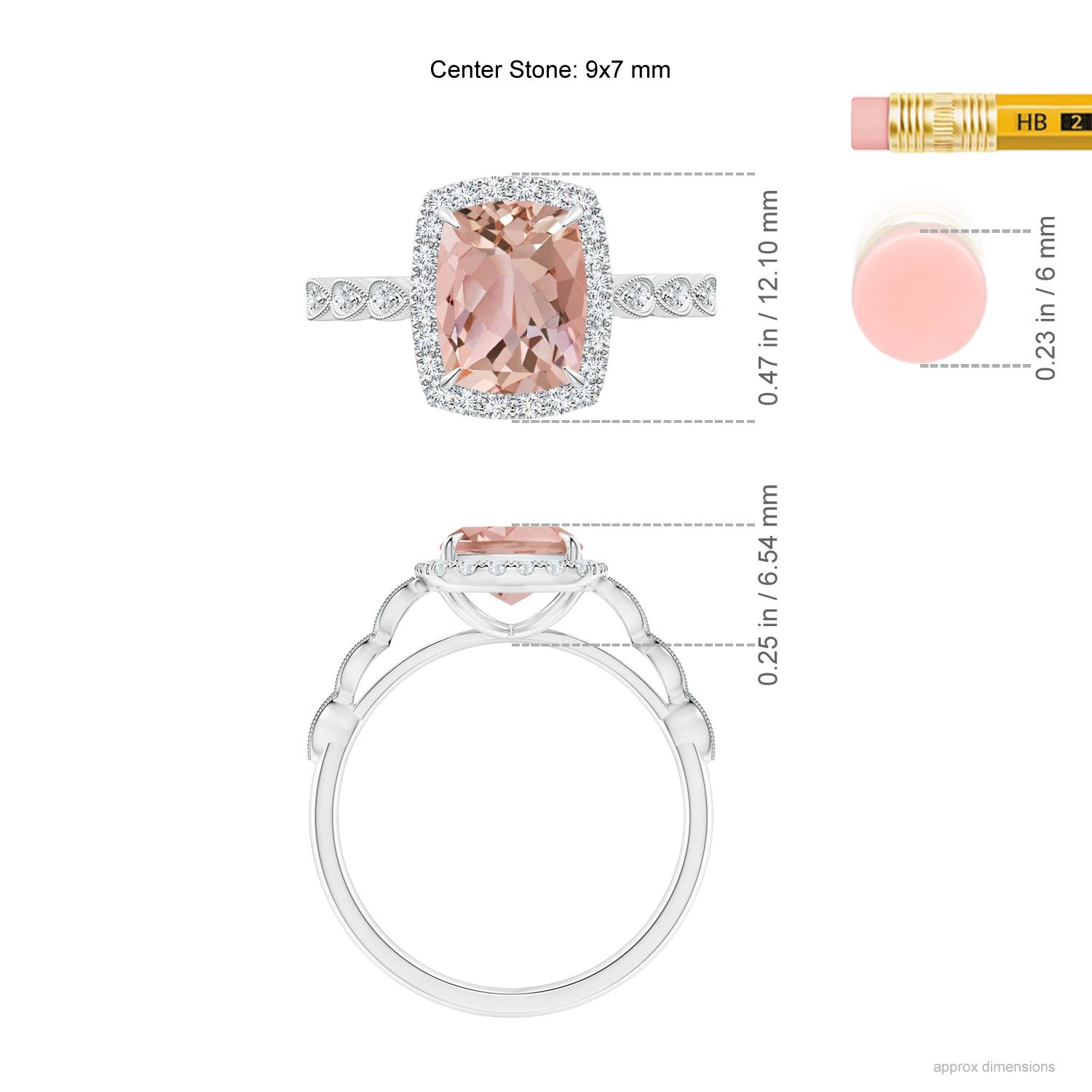 AAAA - Morganite / 2.05 CT / 14 KT White Gold