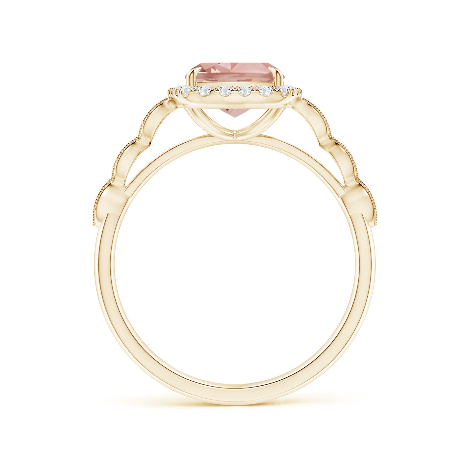 AAAA - Morganite / 2.05 CT / 14 KT Yellow Gold