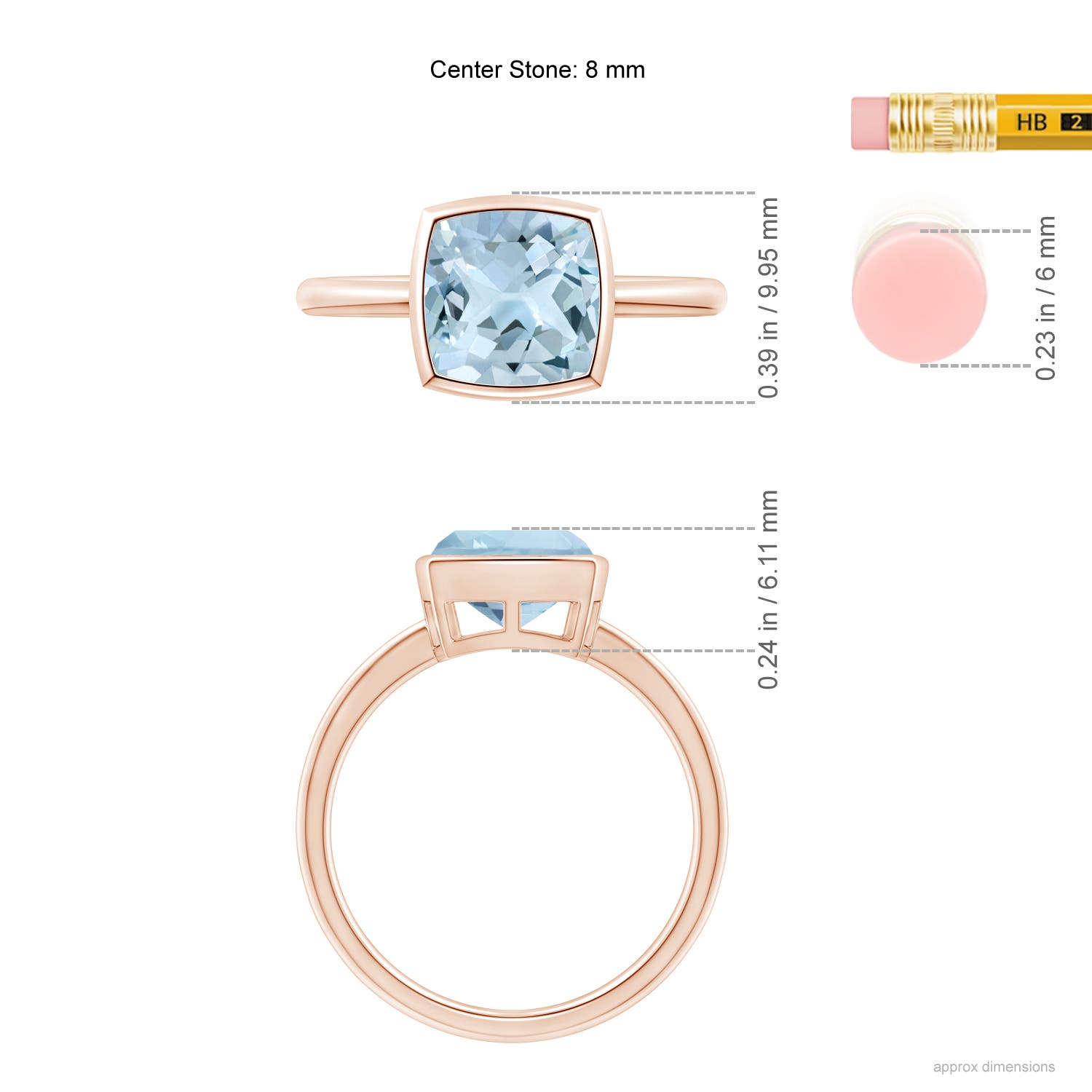 AA - Aquamarine / 1.95 CT / 14 KT Rose Gold