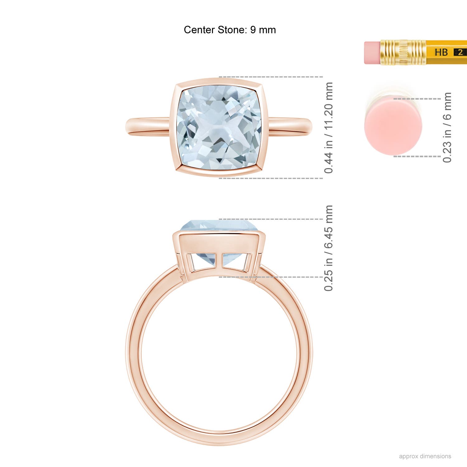 A - Aquamarine / 2.7 CT / 14 KT Rose Gold