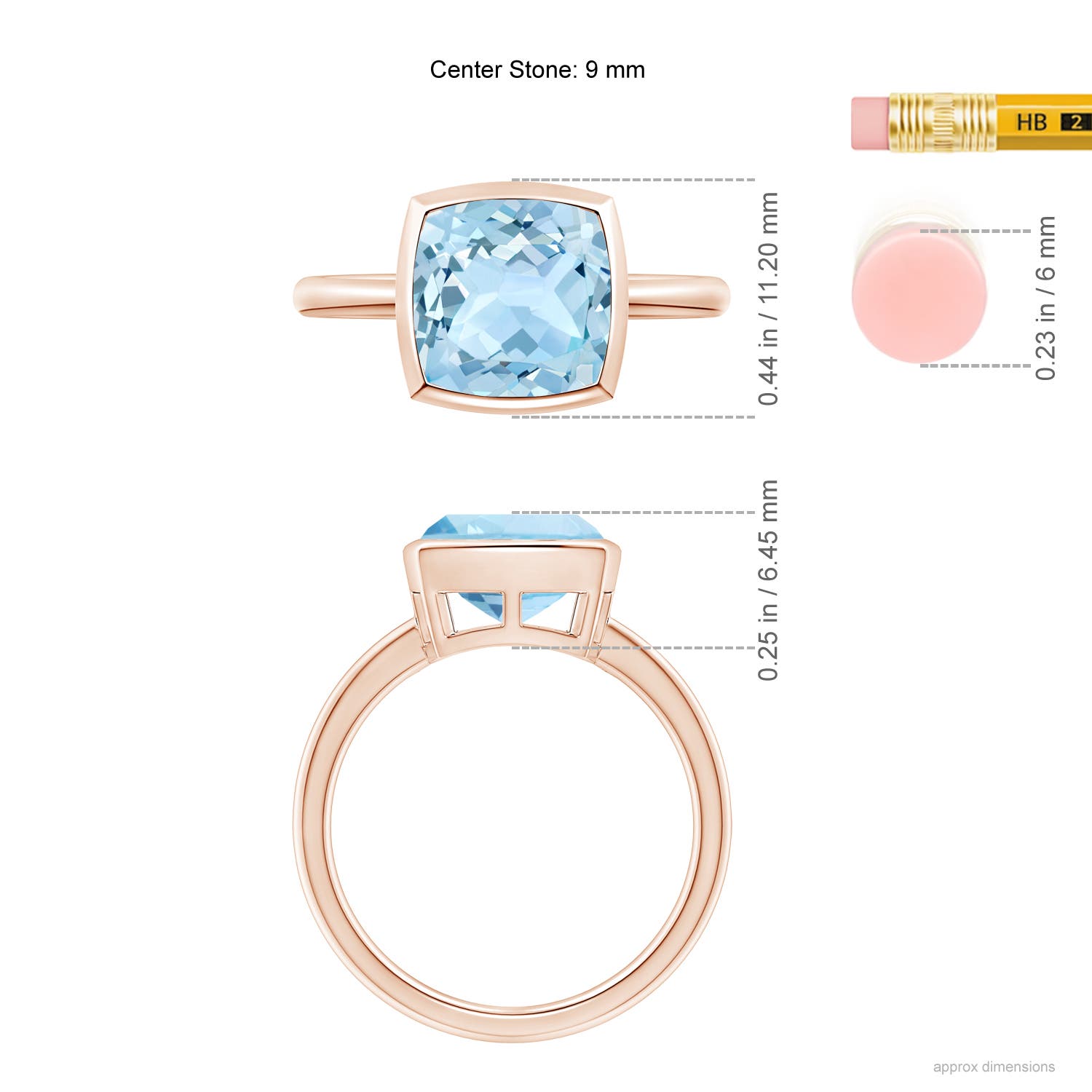 AAA - Aquamarine / 2.7 CT / 14 KT Rose Gold