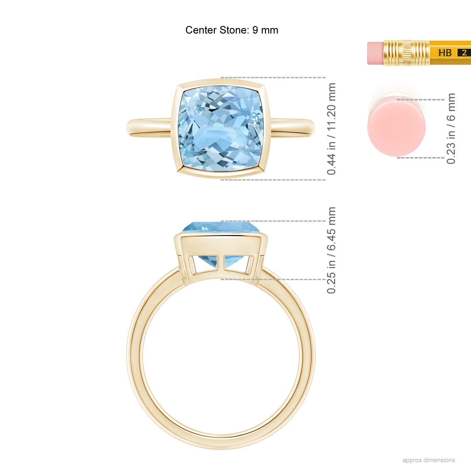 AAAA - Aquamarine / 2.7 CT / 14 KT Yellow Gold