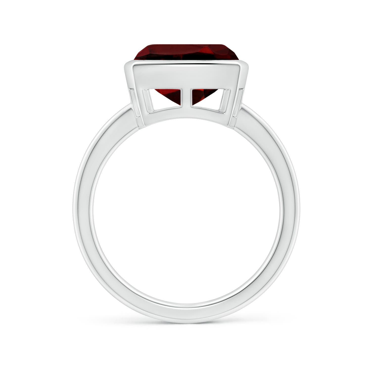 AAAA - Garnet / 4.2 CT / 14 KT White Gold