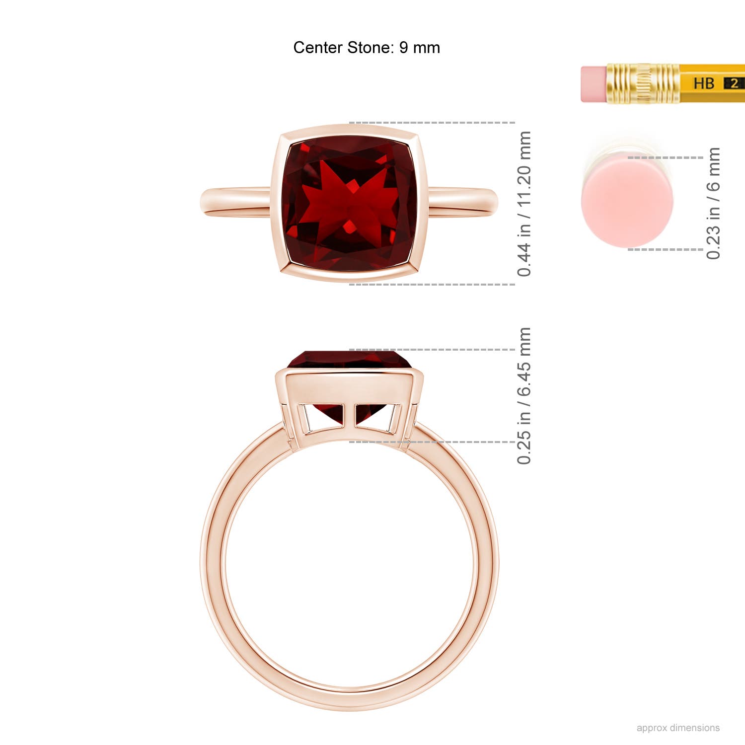 AAAA - Garnet / 3.6 CT / 14 KT Rose Gold