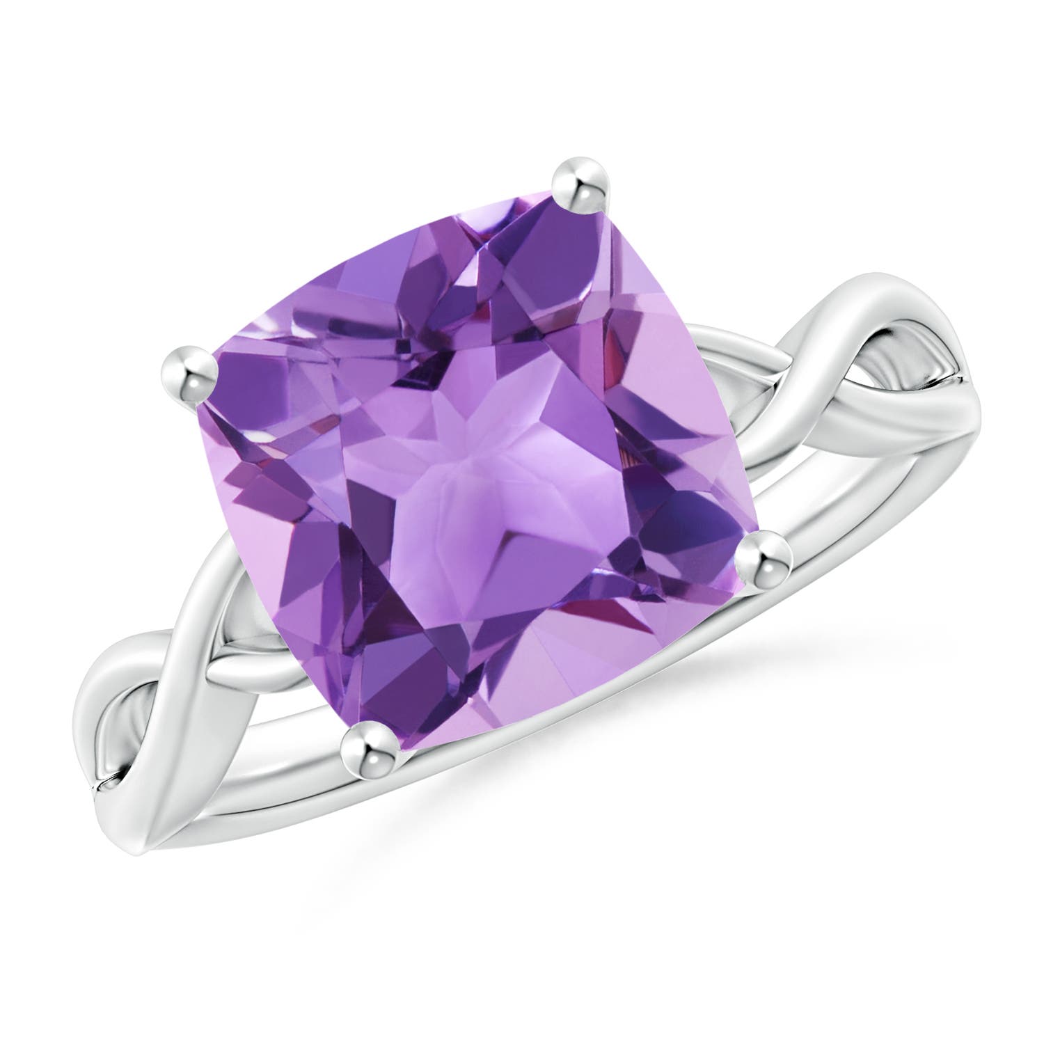 A - Amethyst / 3.65 CT / 14 KT White Gold