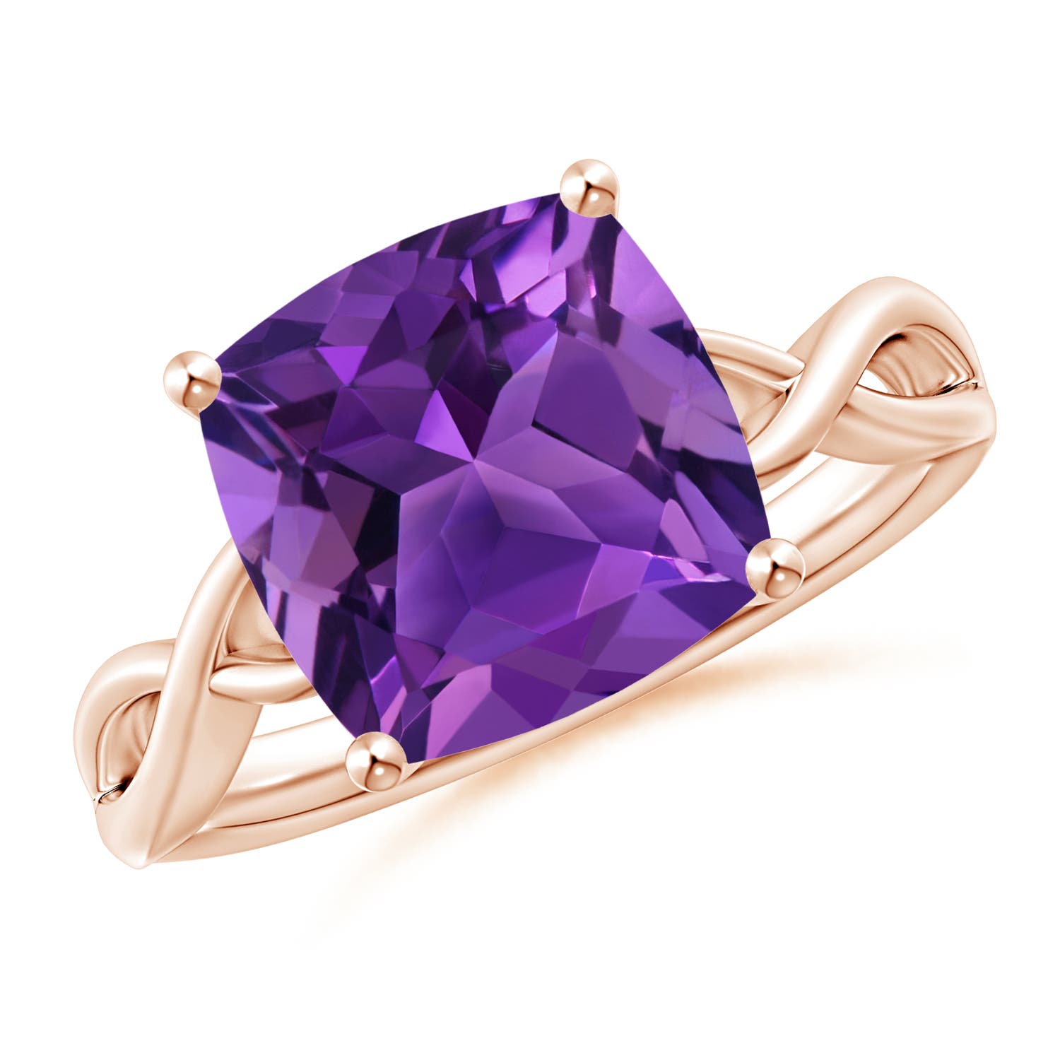 AAAA - Amethyst / 3.65 CT / 14 KT Rose Gold