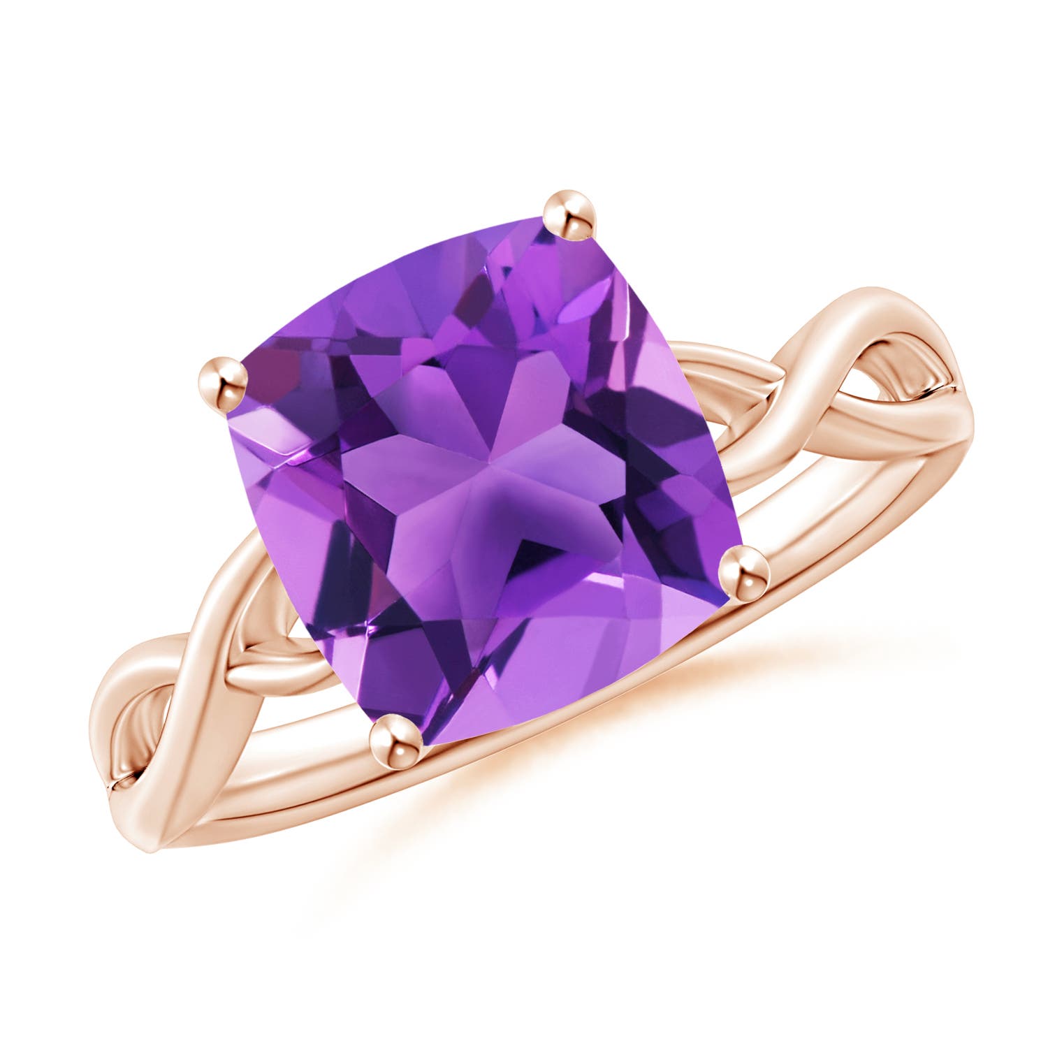 AAA - Amethyst / 3.1 CT / 14 KT Rose Gold