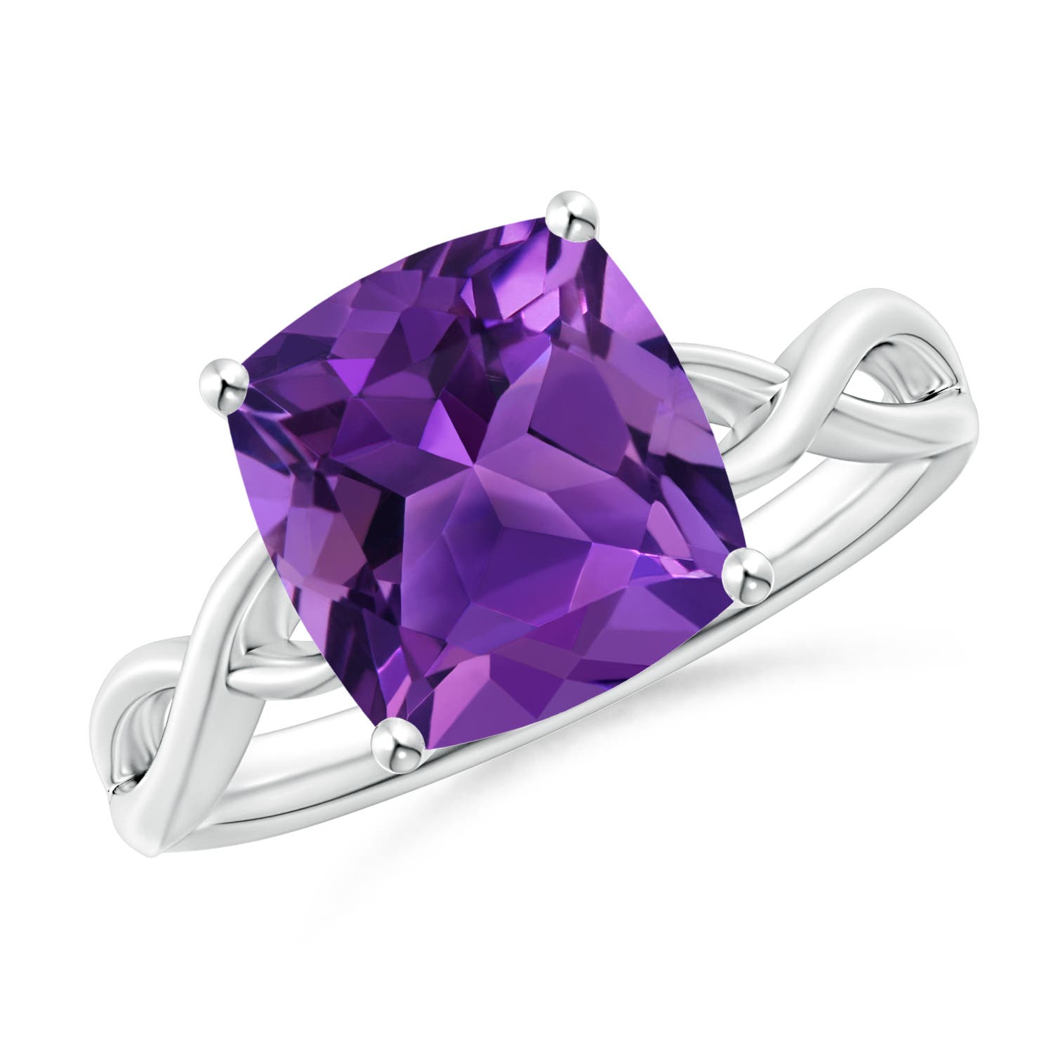 AAAA - Amethyst / 3.1 CT / 14 KT White Gold