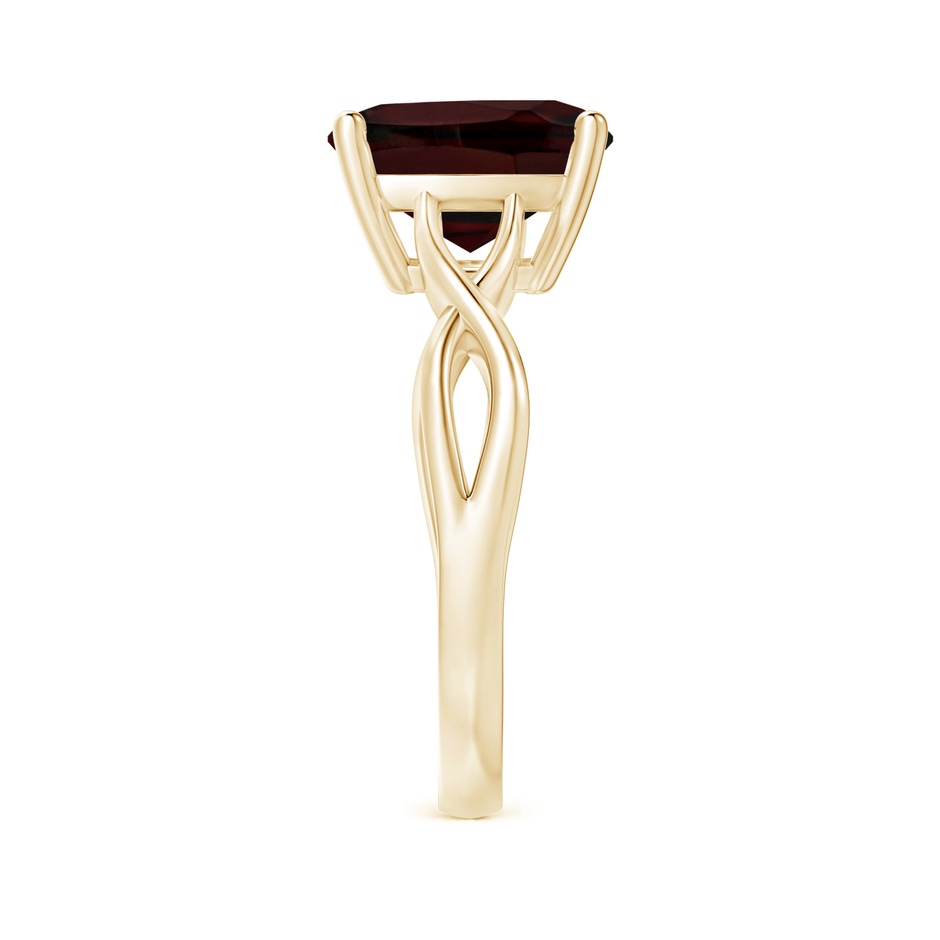 10mm A Claw-Set Cushion Garnet Solitaire Engagement Ring in 18K Yellow Gold side 299