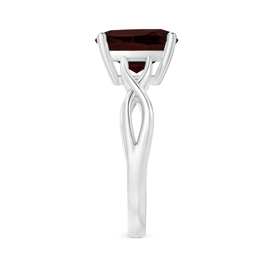 10mm A Claw-Set Cushion Garnet Solitaire Engagement Ring in P950 Platinum side 299